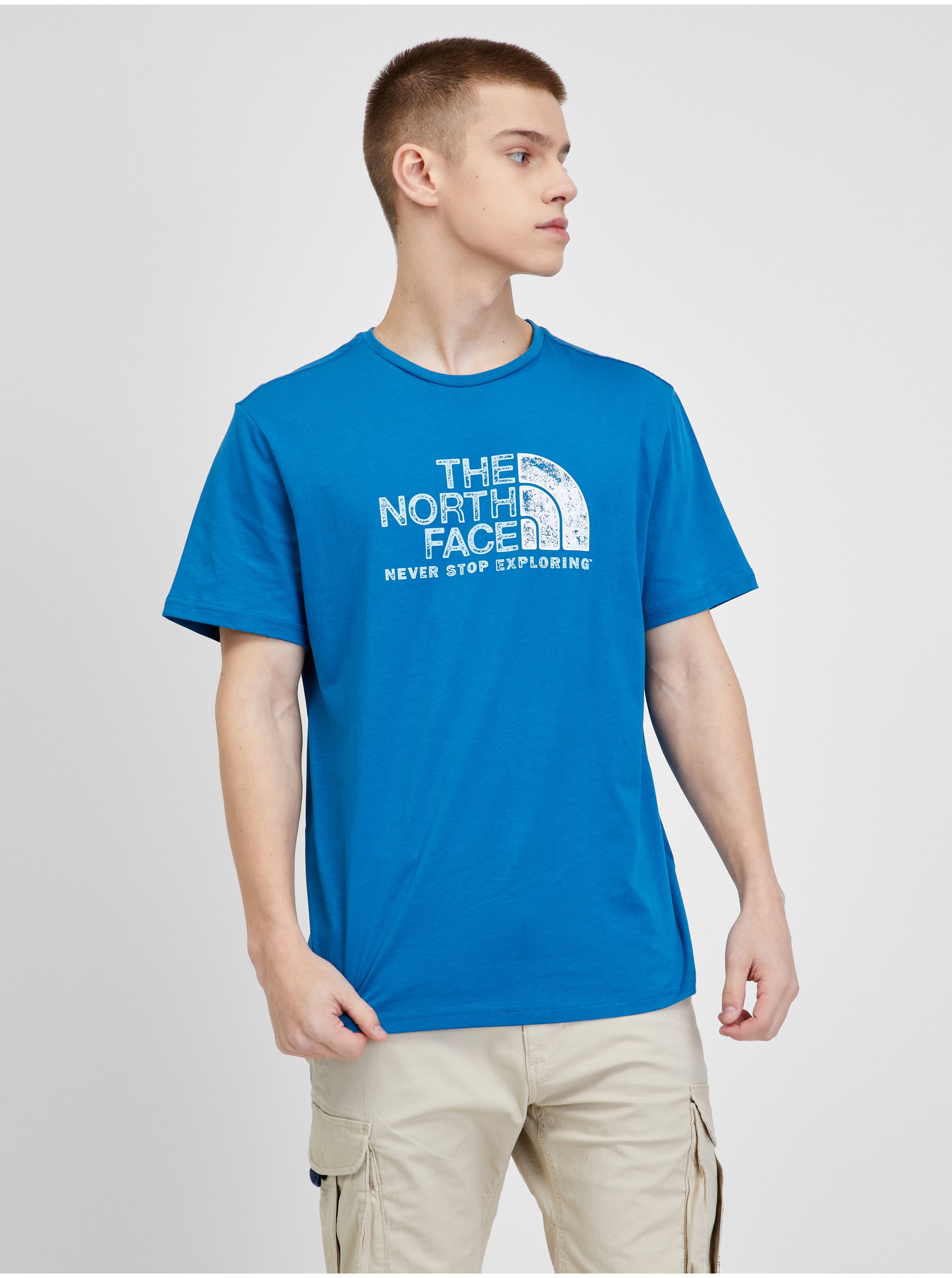 Lacno Modré pánske tričko The North Face Rust