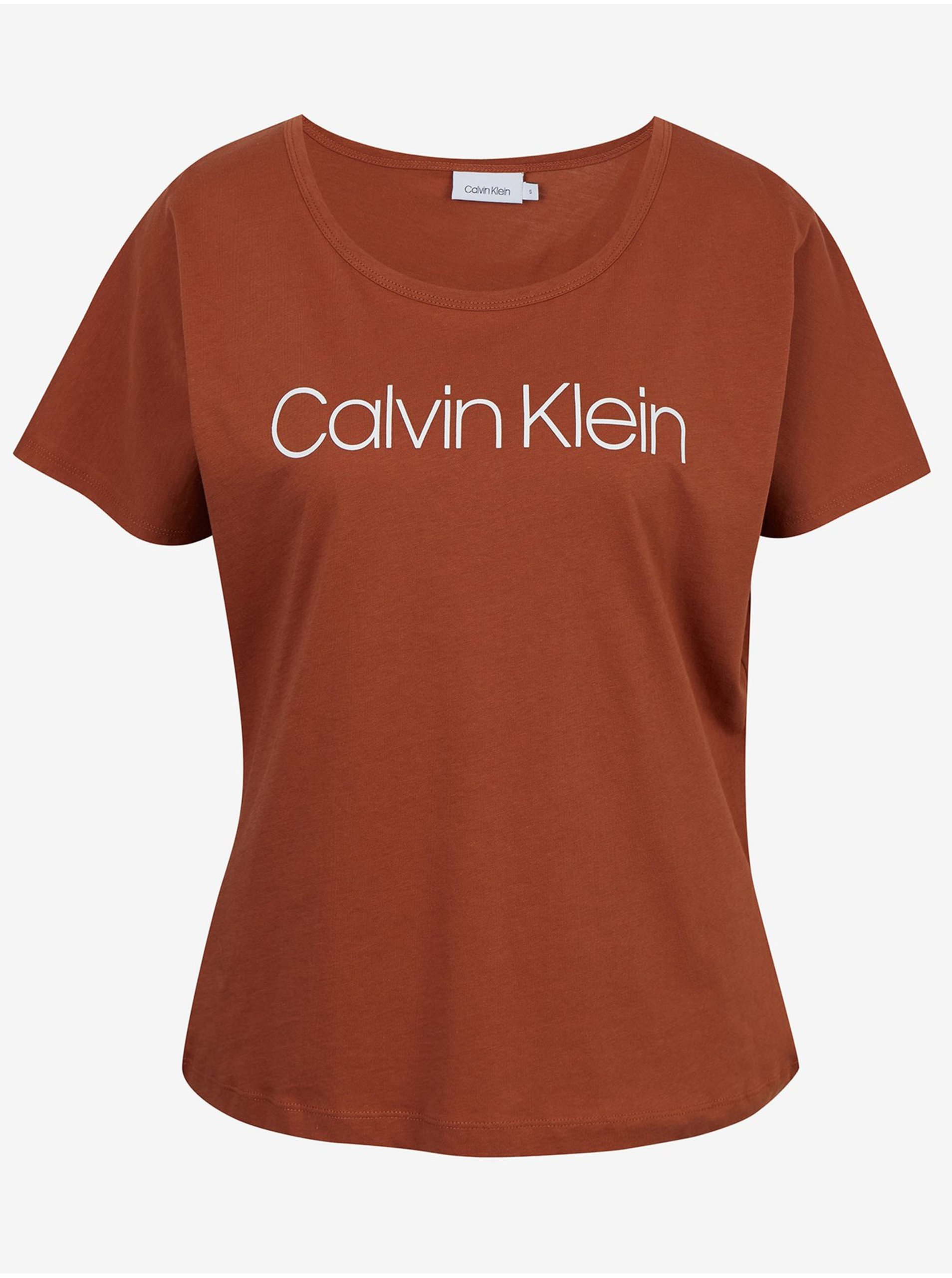 Levně Tričko Core Logo Open Neck Calvin Klein Jeans