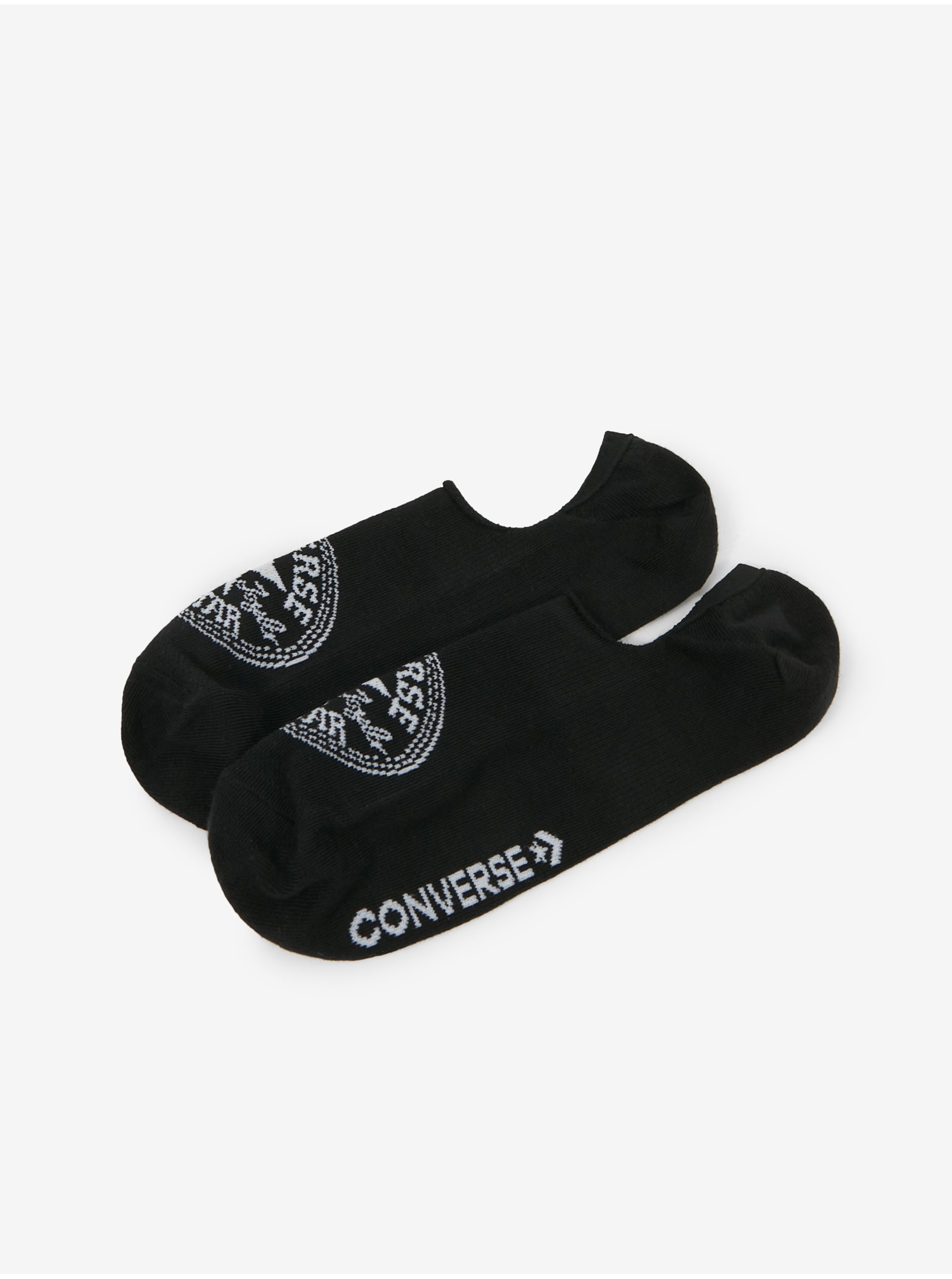 Lacno Sada dvoch párov unisex ponožiek v čiernej farbe Converse