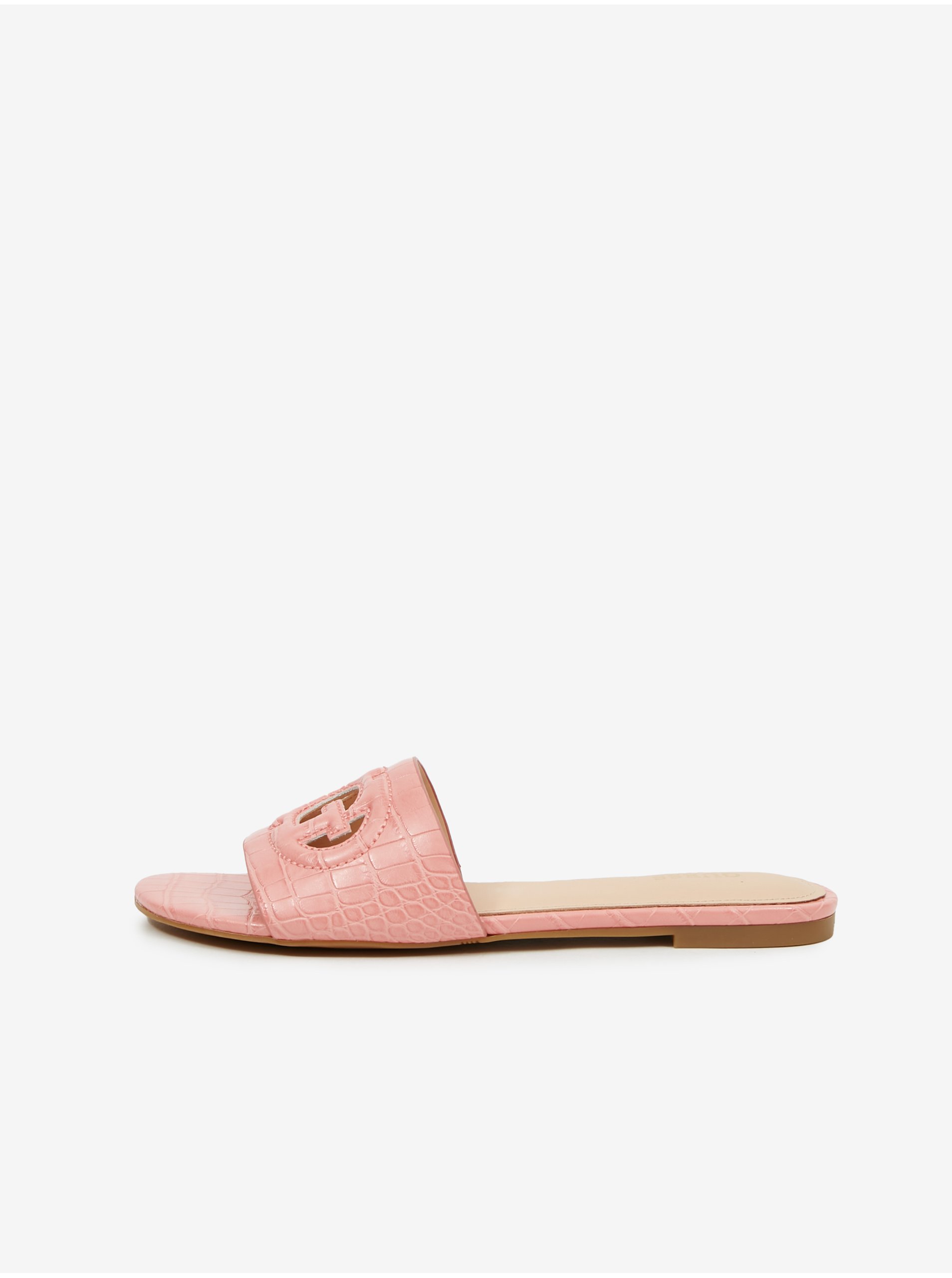 E-shop Světle růžové dámské pantofle Guess Tashia