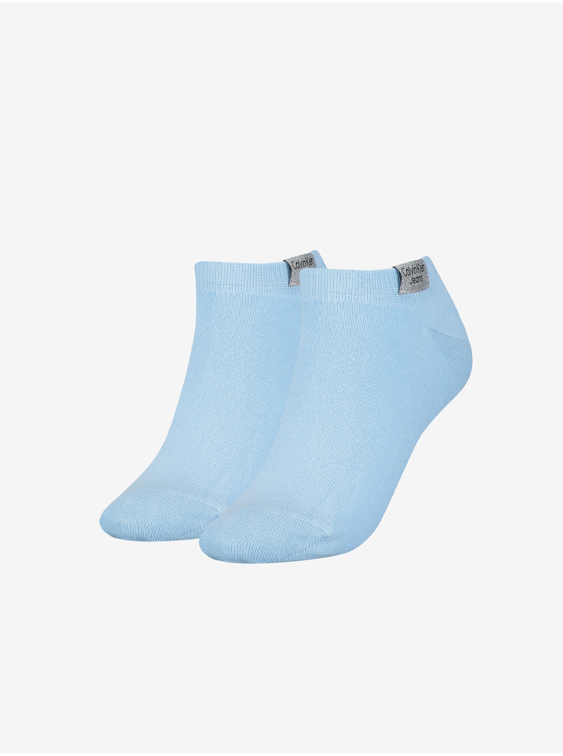 Lacno Sada dvoch párov dámskych ponožiek v modrej farbe Calvin Klein Underwear