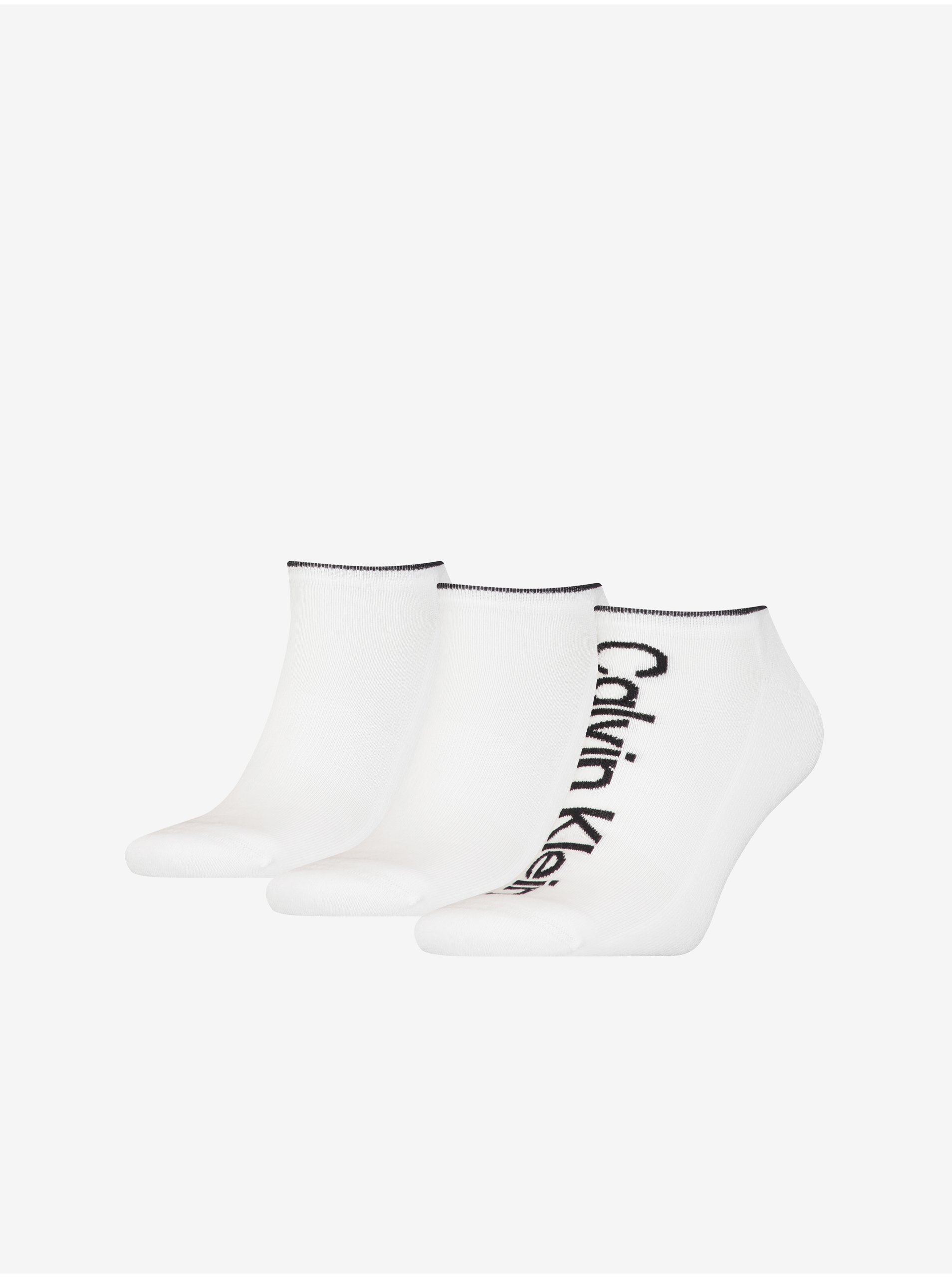 Lacno Sada troch párov pánskych ponožiek v bielej farbe Calvin Klein