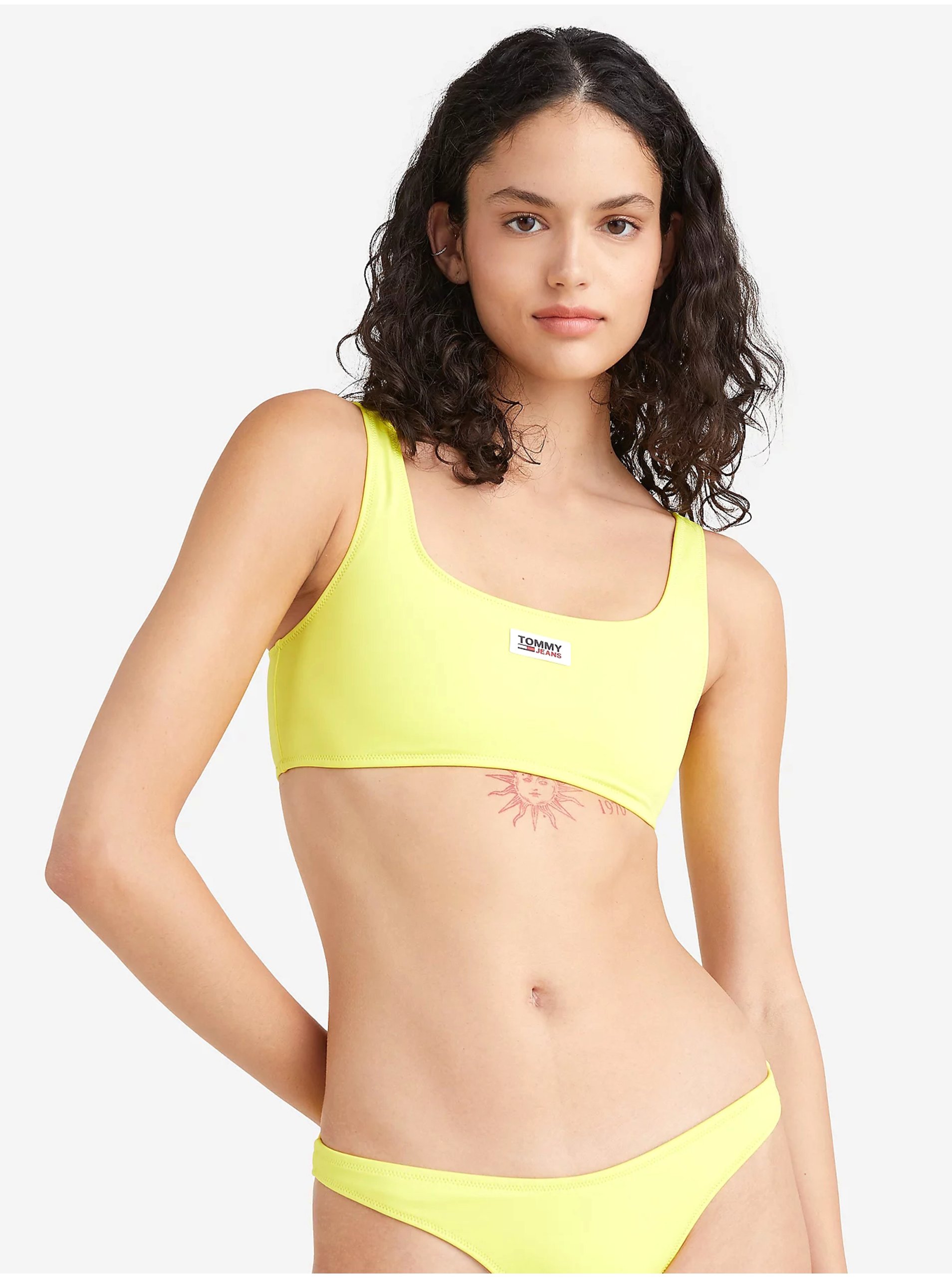 E-shop Žlutý dámský vrchní díl plavek Tommy Hilfiger Underwear
