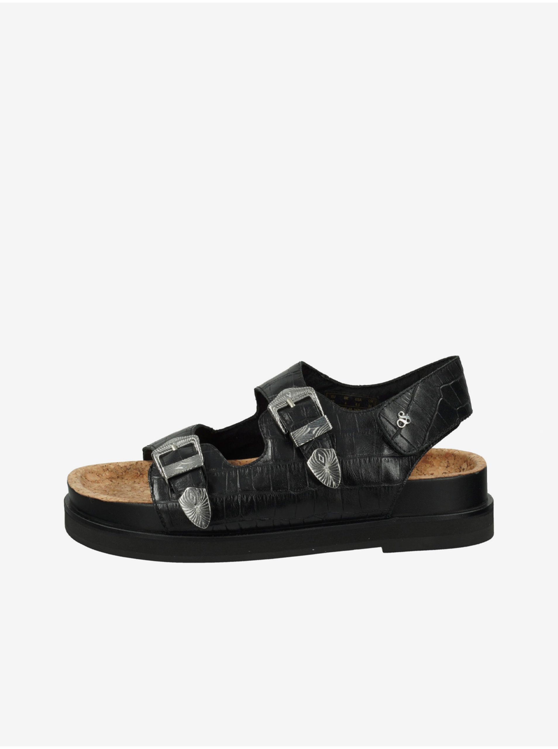 E-shop Černé dámské kožené sandále Scotch & Soda Anni
