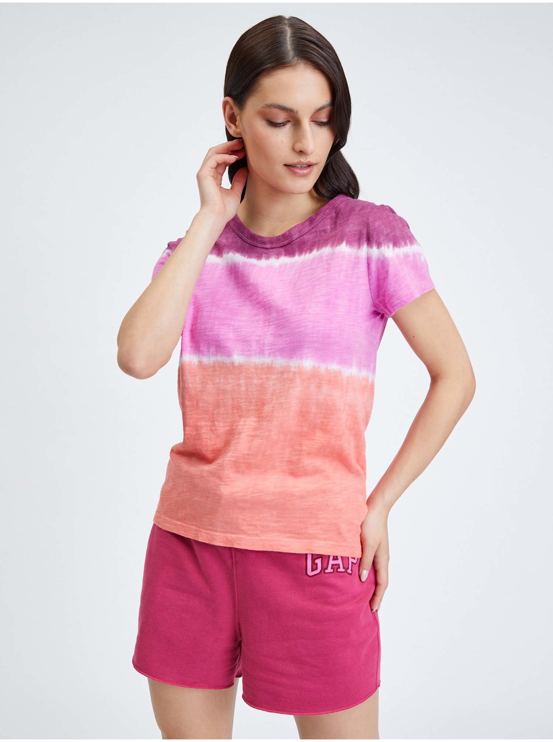 E-shop Barevné dámské batikované tričko GAP