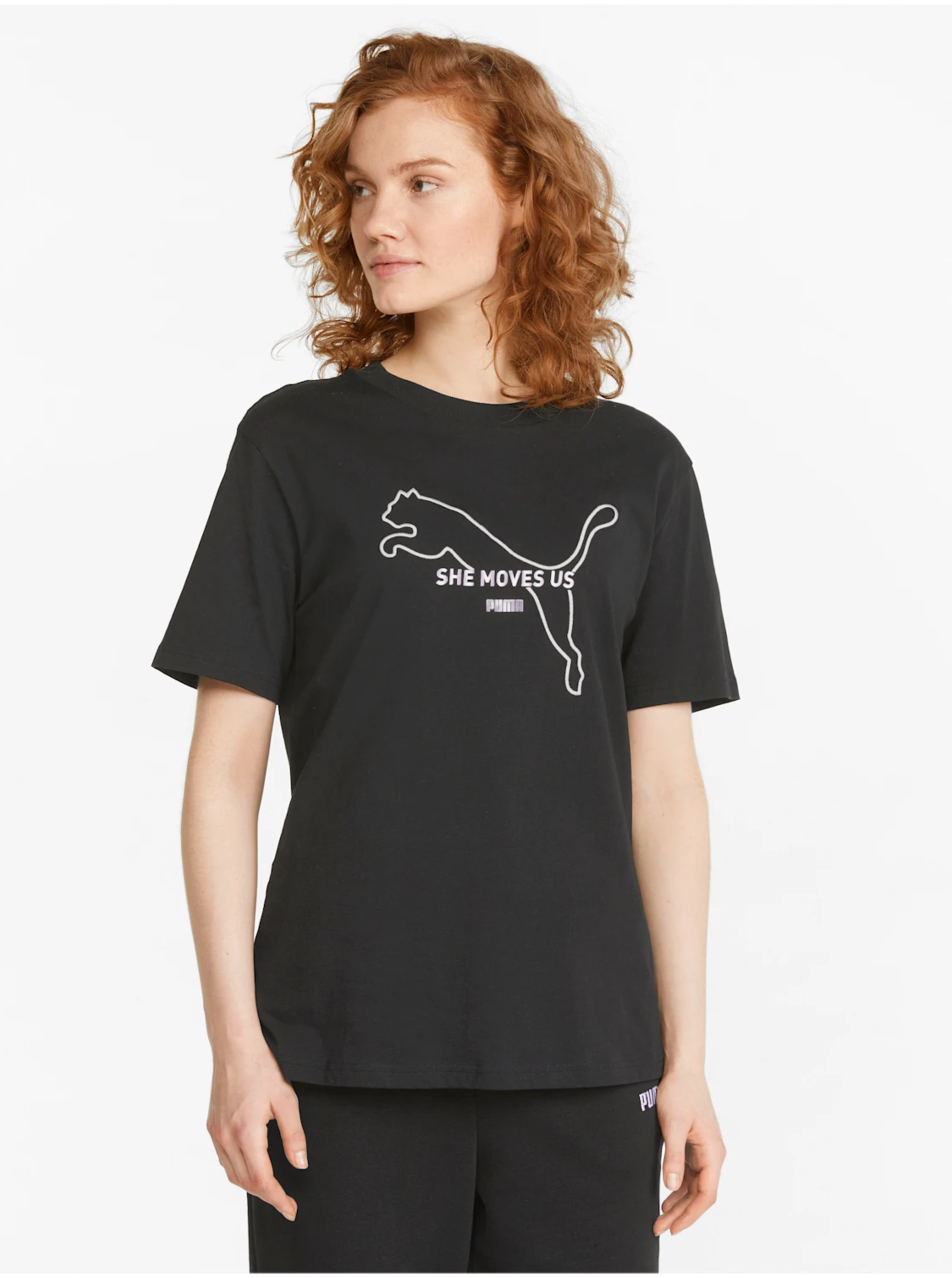 E-shop Černé dámské tričko Puma Her