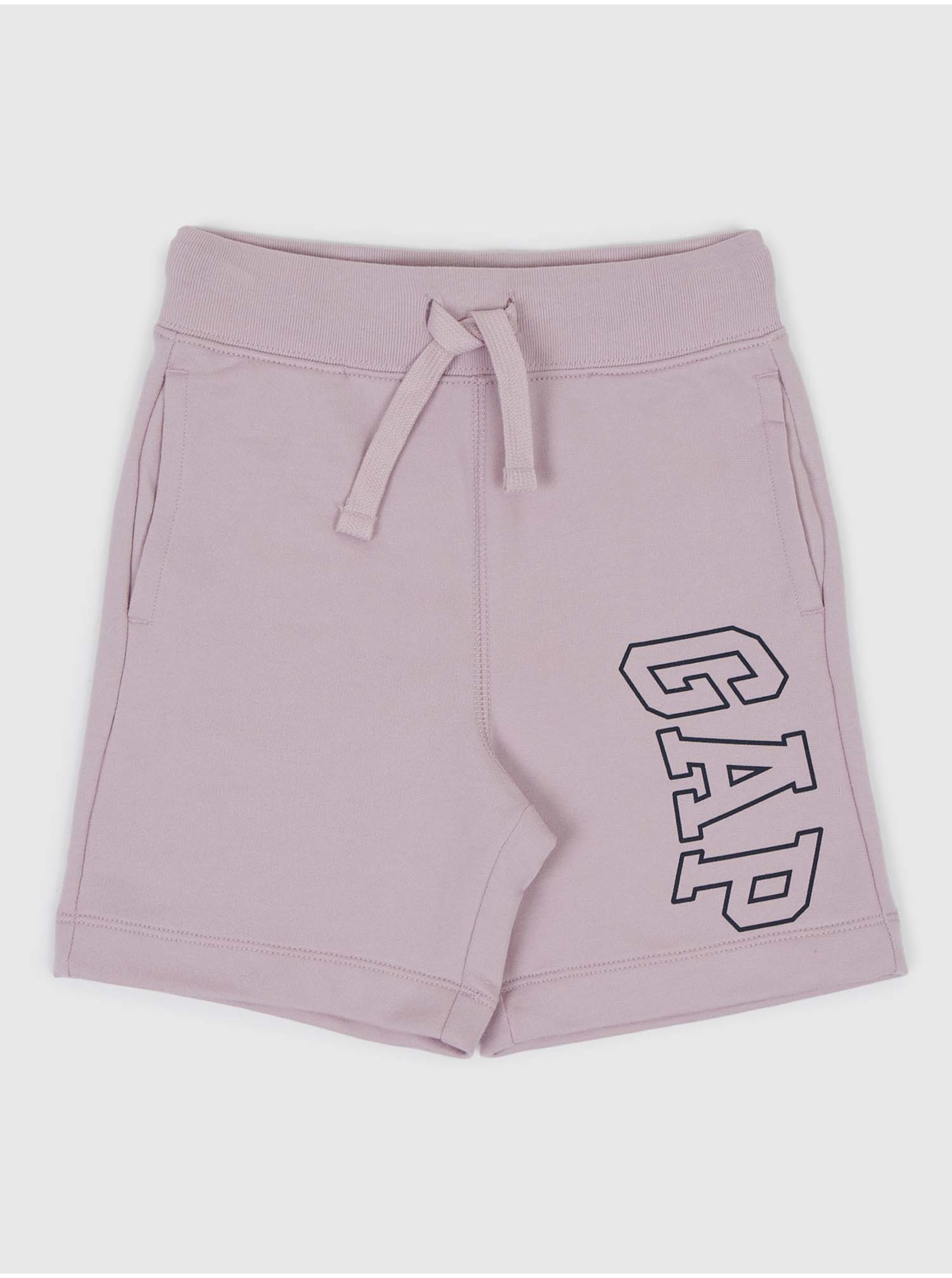 Lacno Fialové chlapčenské šortky s logom GAP