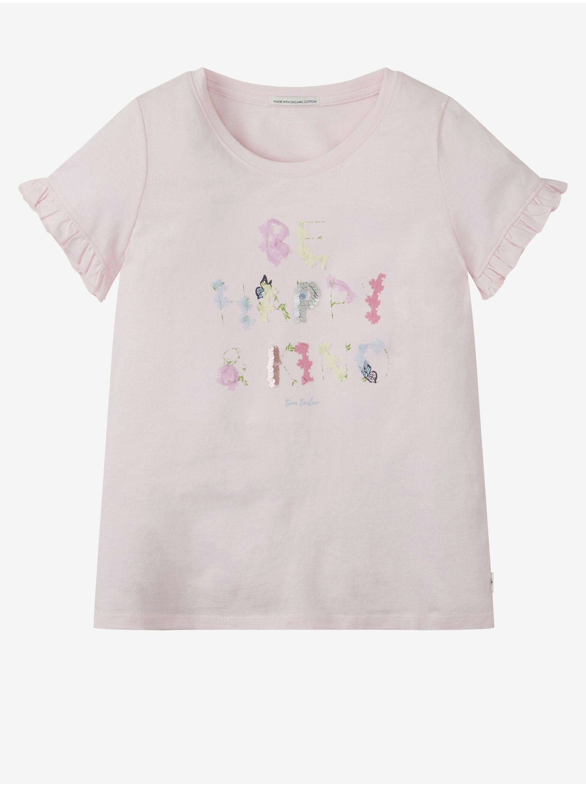 E-shop Světle růžové holčičí tričko Tom Tailor