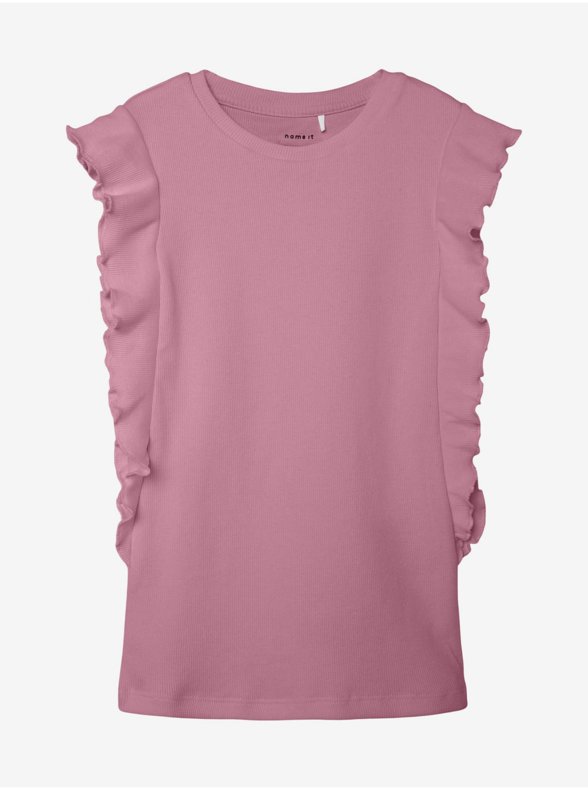 E-shop Ružové dievčenské tričko name it Heniz