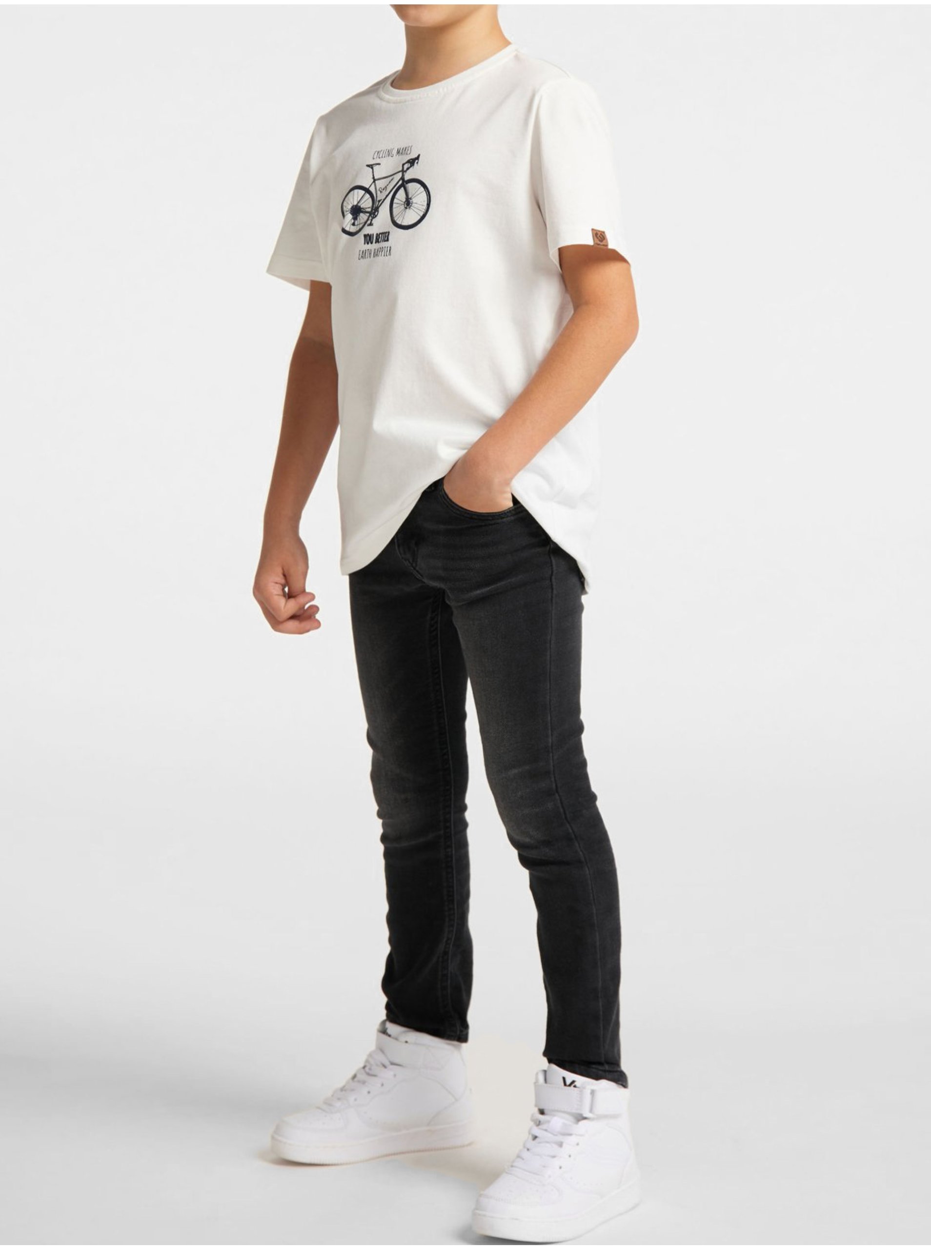 Lacno Biele chlapčenské tričko Ragwear Cyco