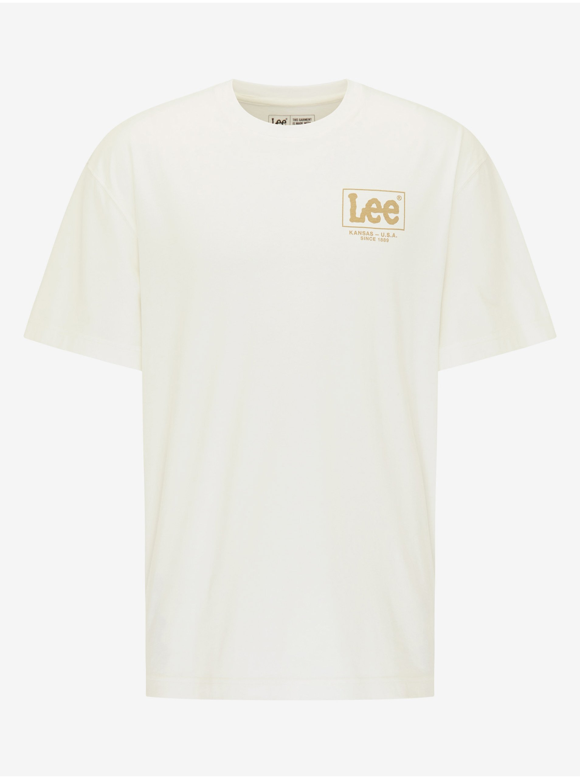 Lacno Biele dámske tričko s potlačou Lee