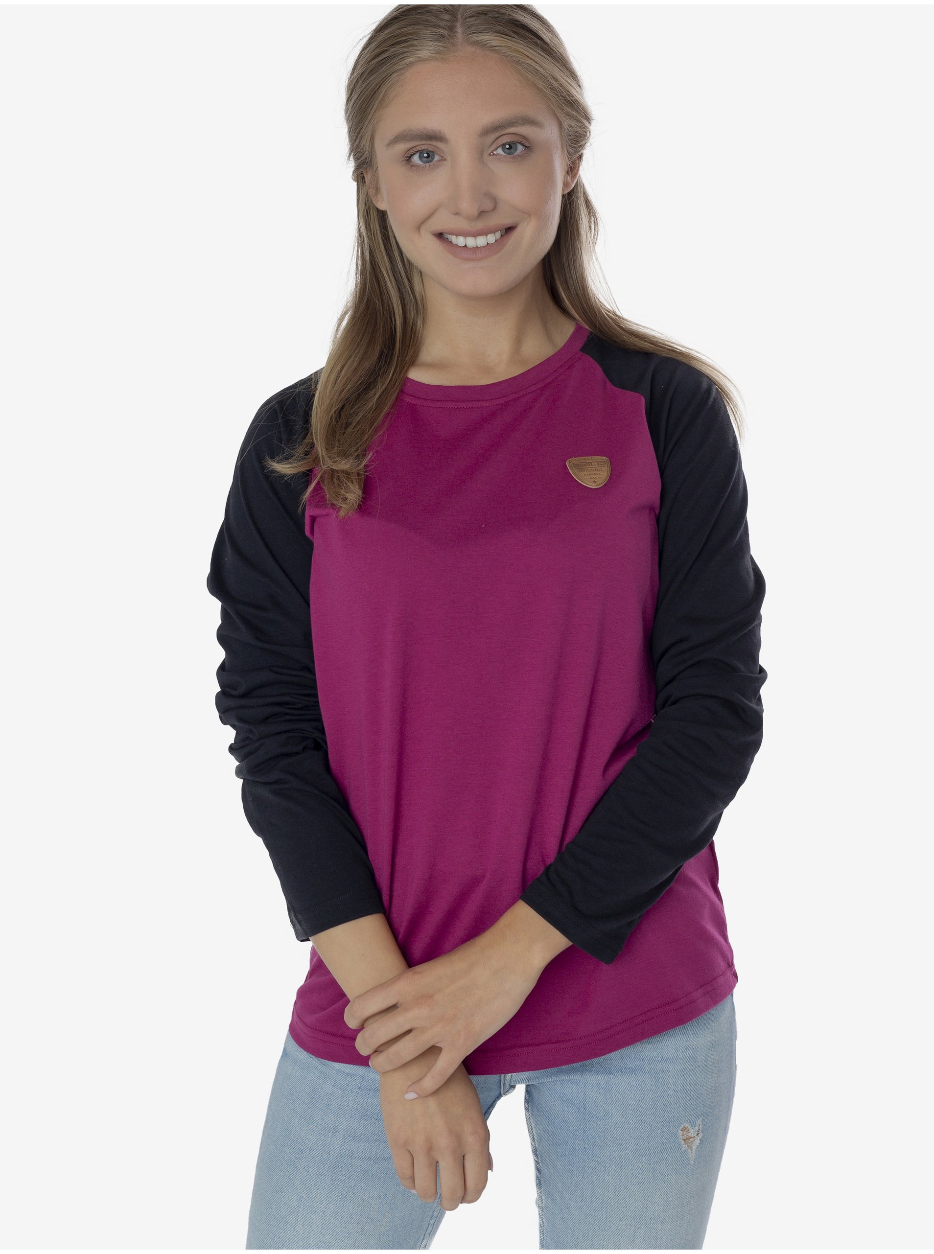 E-shop Černo-růžové dámské tričko Sam 73