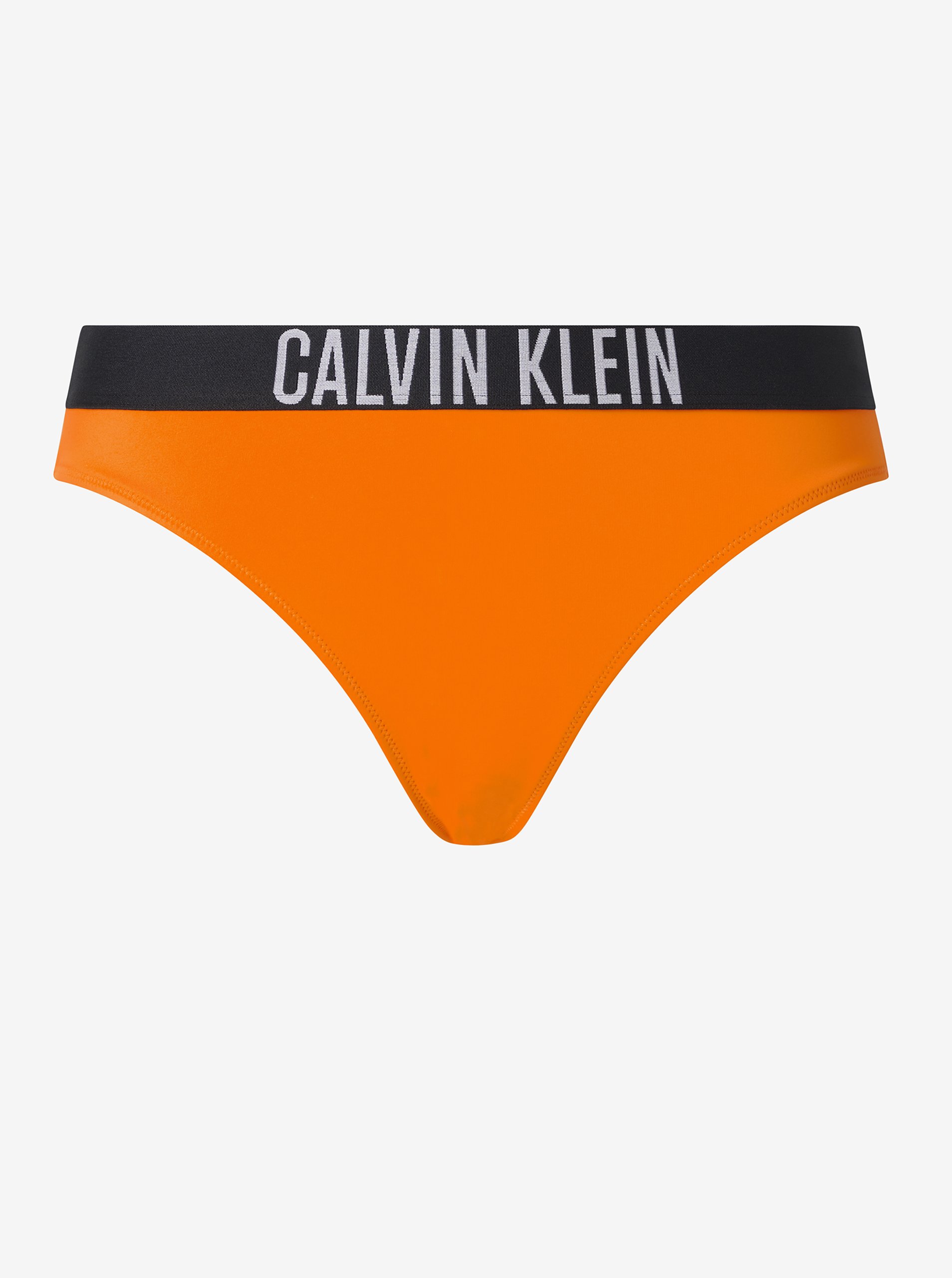 Lacno Oranžový dámsky spodný diel plaviek Calvin Klein