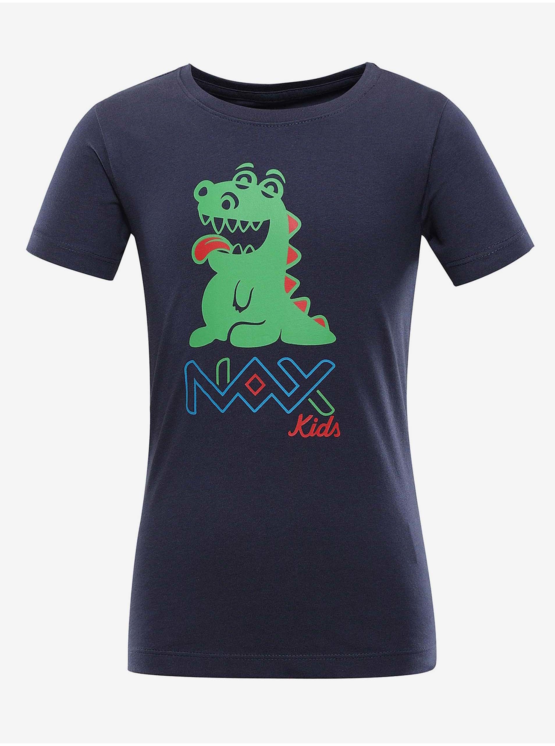 E-shop Tmavě modré dětské tričko s potiskem NAX Lievro