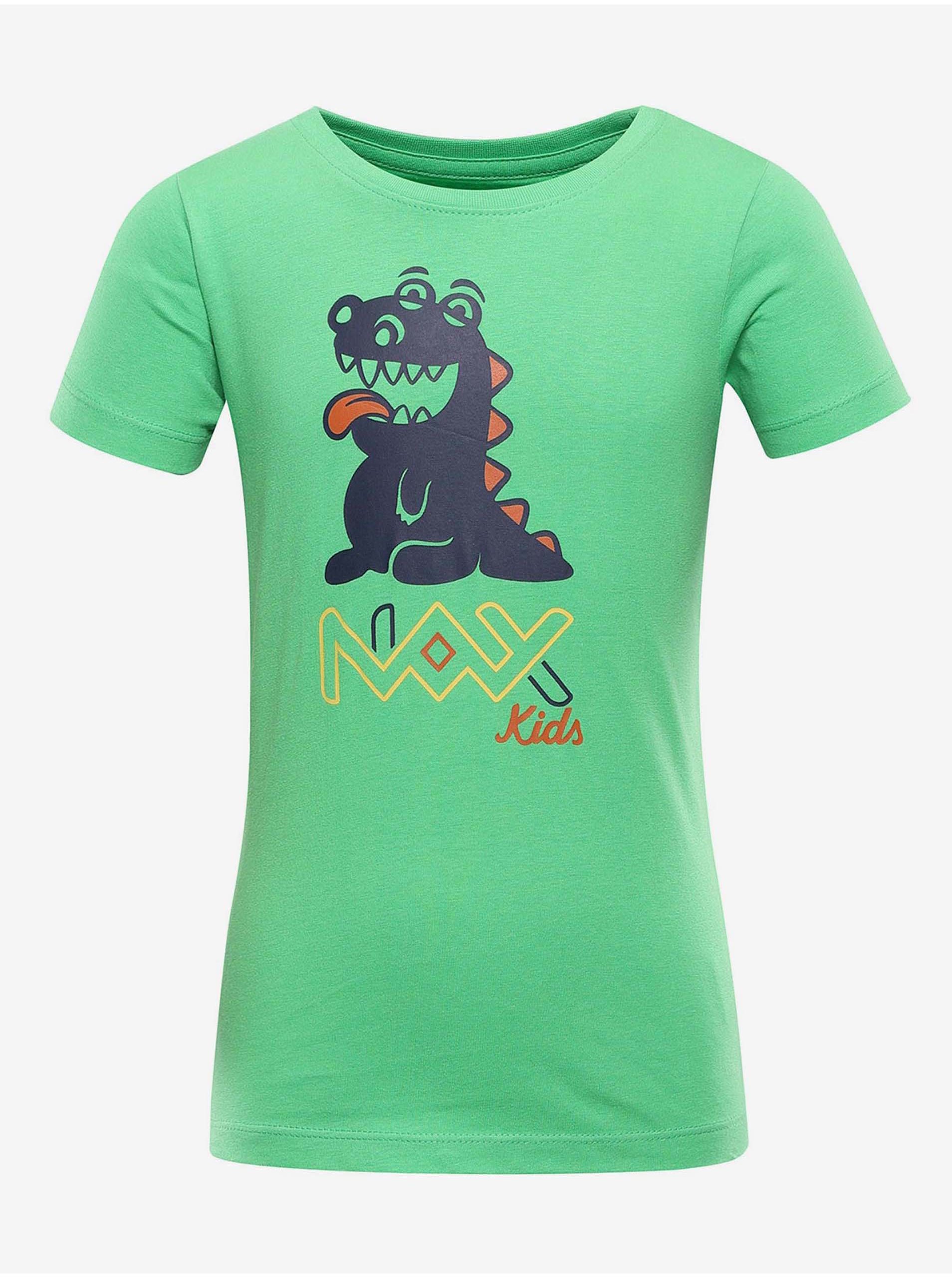 E-shop Zelené dětské tričko s potiskem NAX Lievro