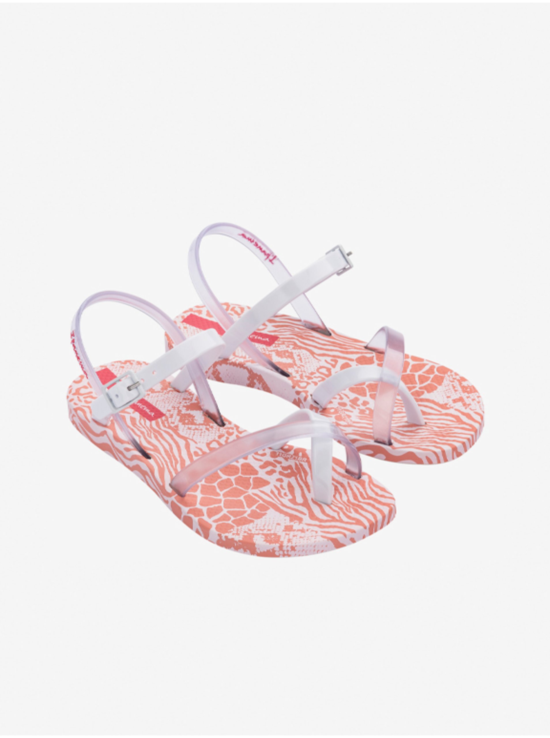 Lacno Oranžovo-biele dievčenské sandále Ipanema