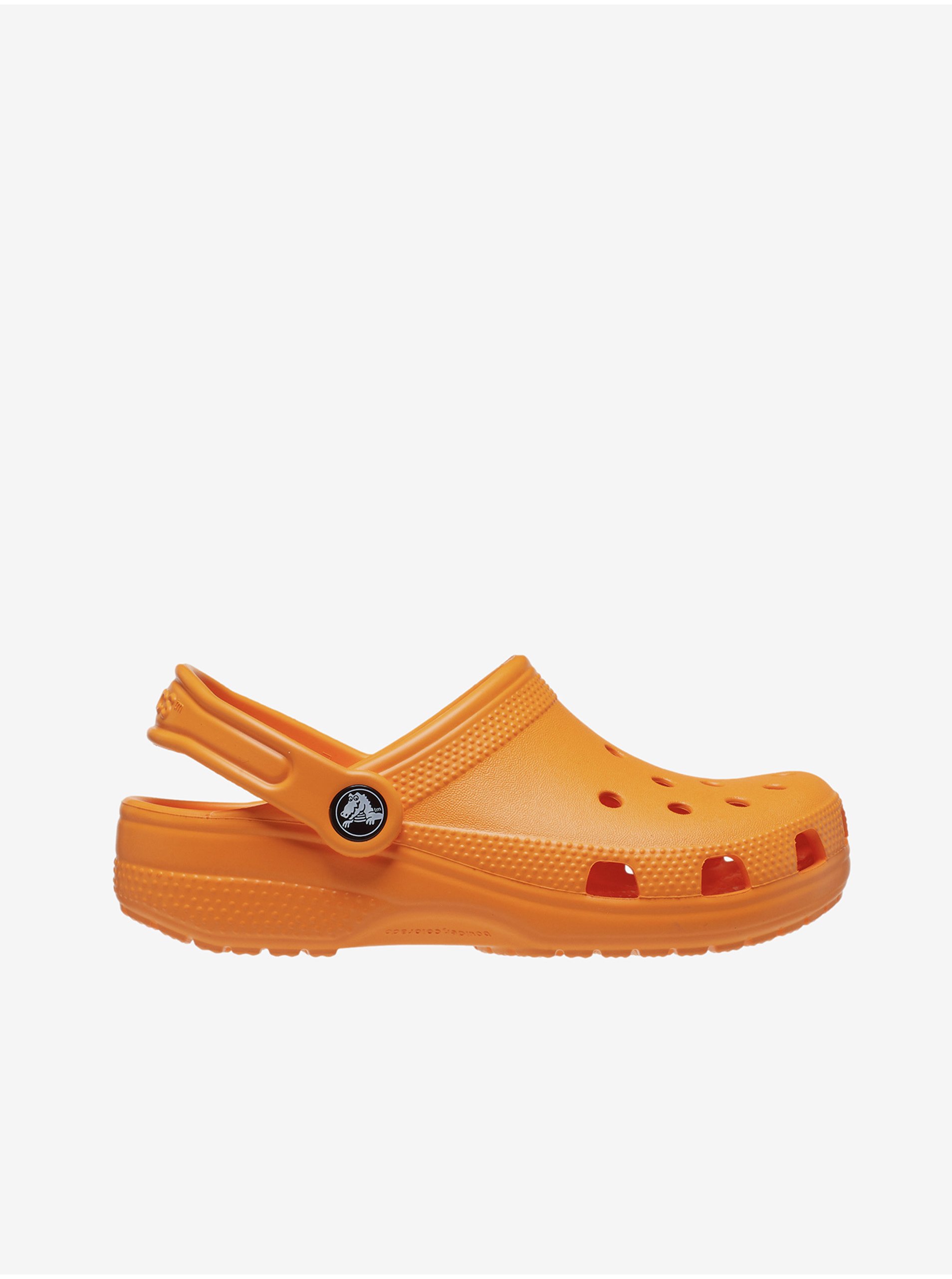 Lacno Oranžové detské papuče Crocs