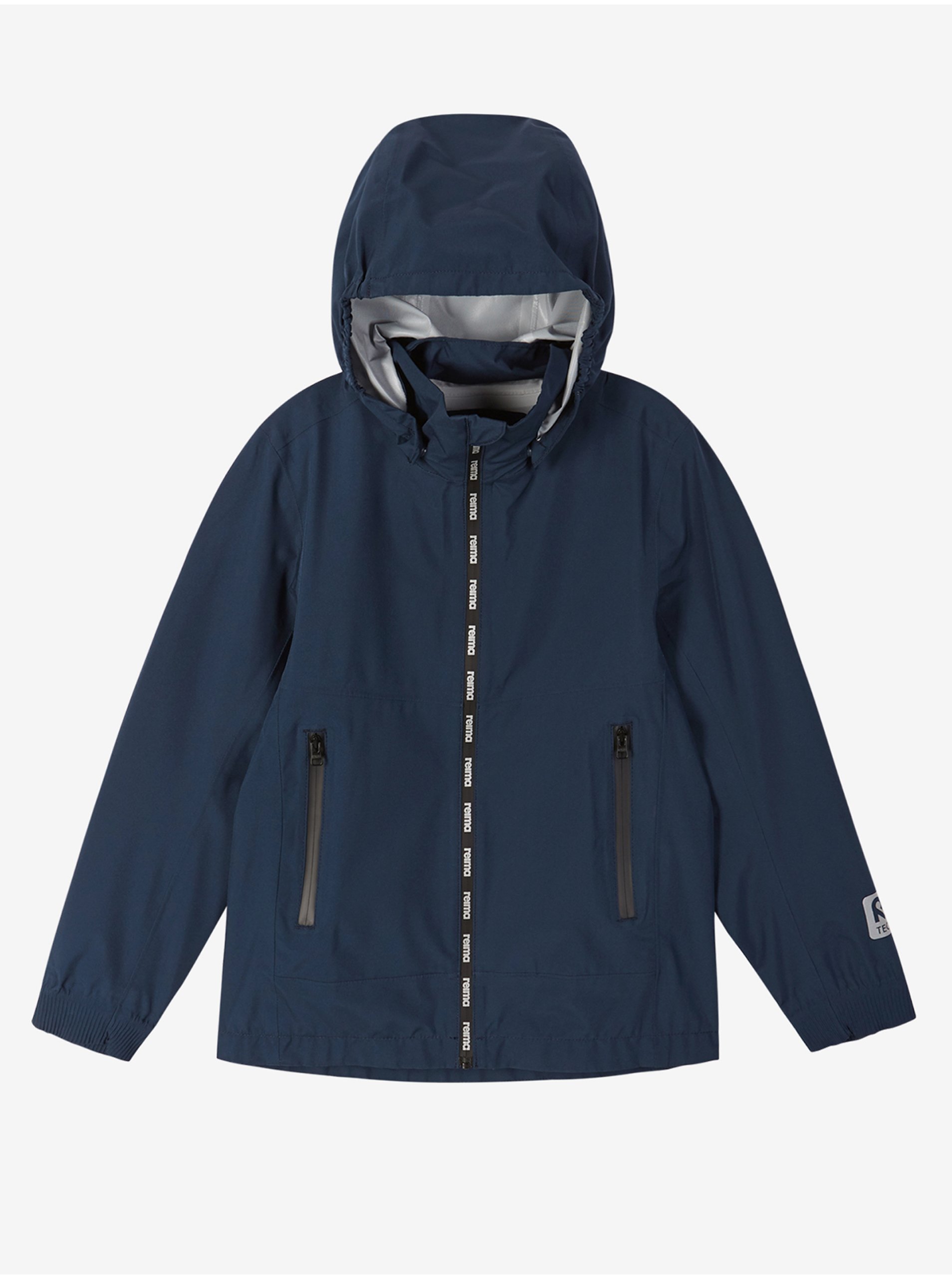 E-shop Tmavě modrá dětská voděodolná bunda s odepínací kapucí Reima Kumlinge