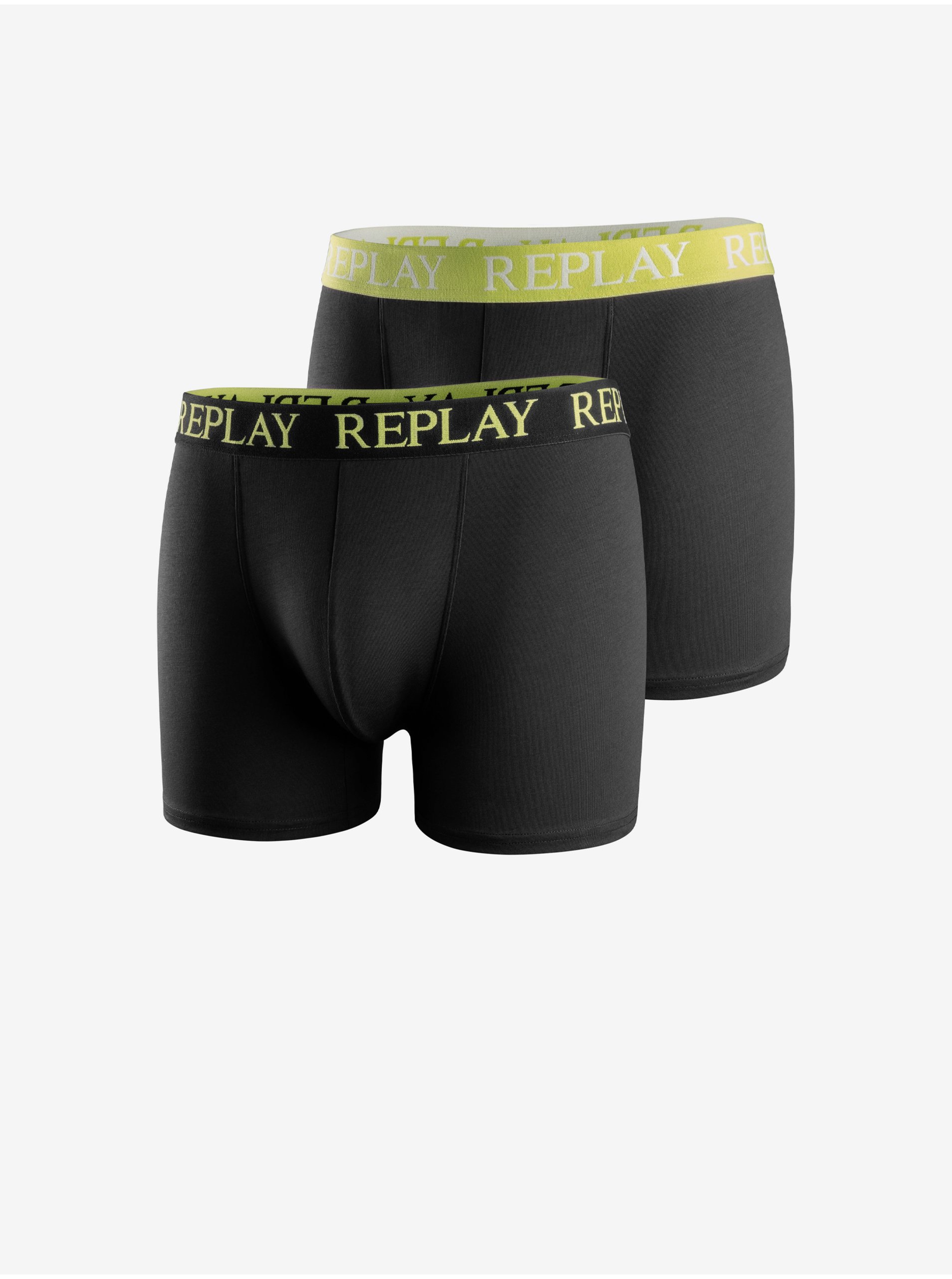 E-shop Sada dvoch pánskych boxeriek v čiernej farbe Replay