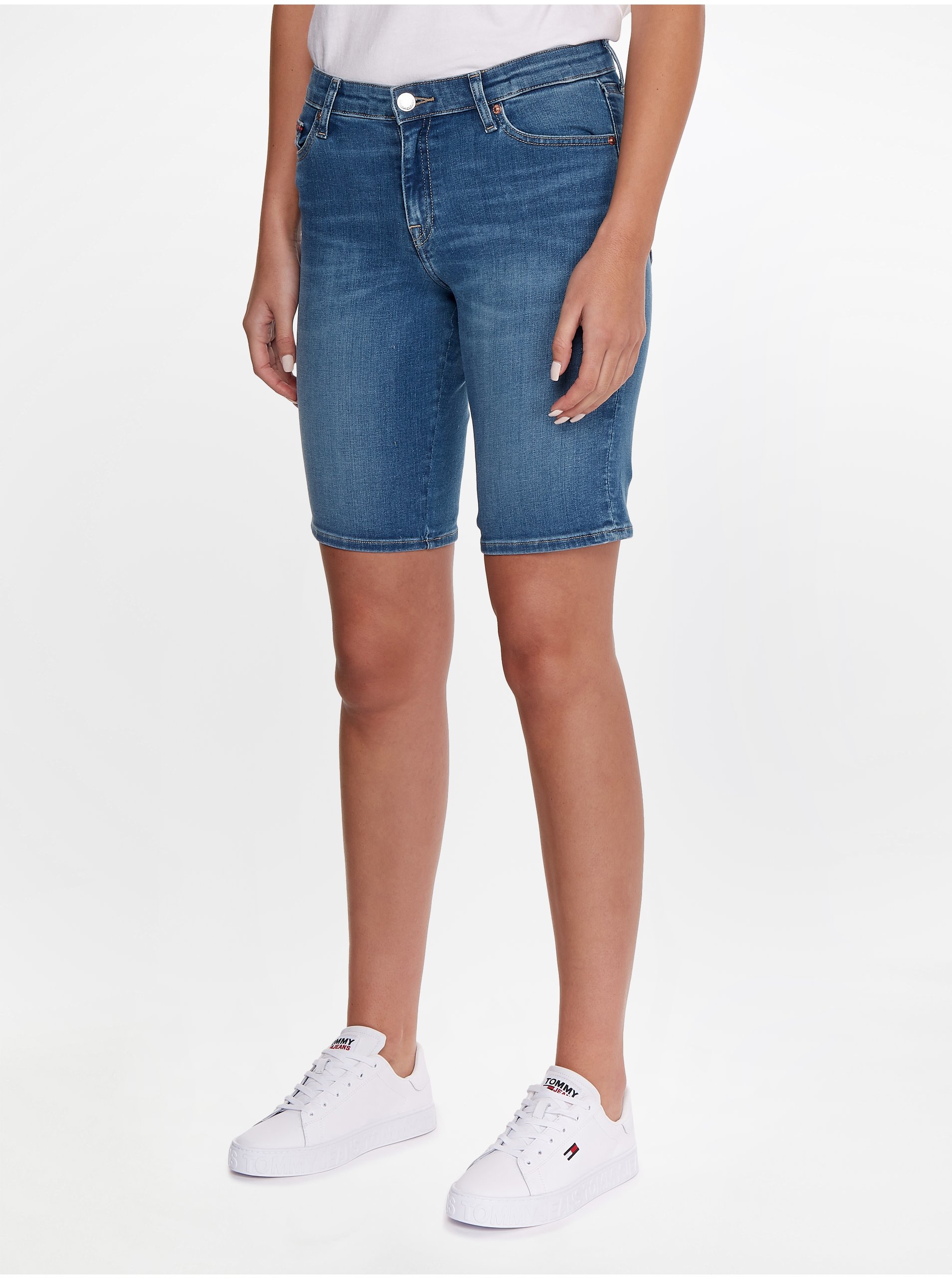 E-shop Modré dámske rifľové šortky Tommy Jeans