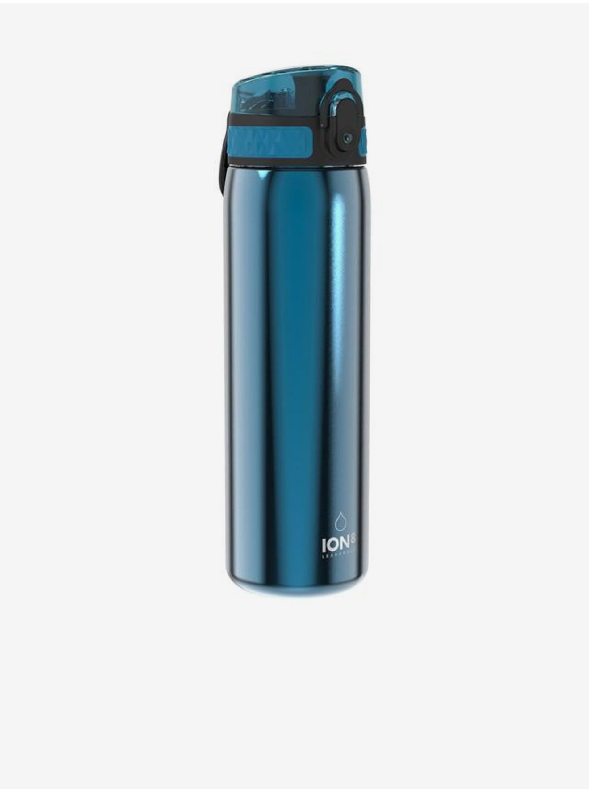 Levně Tmavě modrá nerezová lahev Ion8 One Touch Aqua (600 ml)