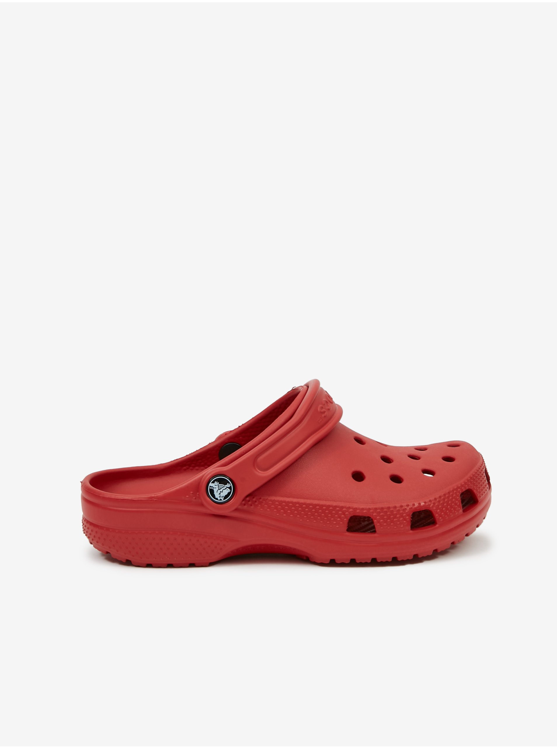 Levně Červené dětské pantofle Crocs