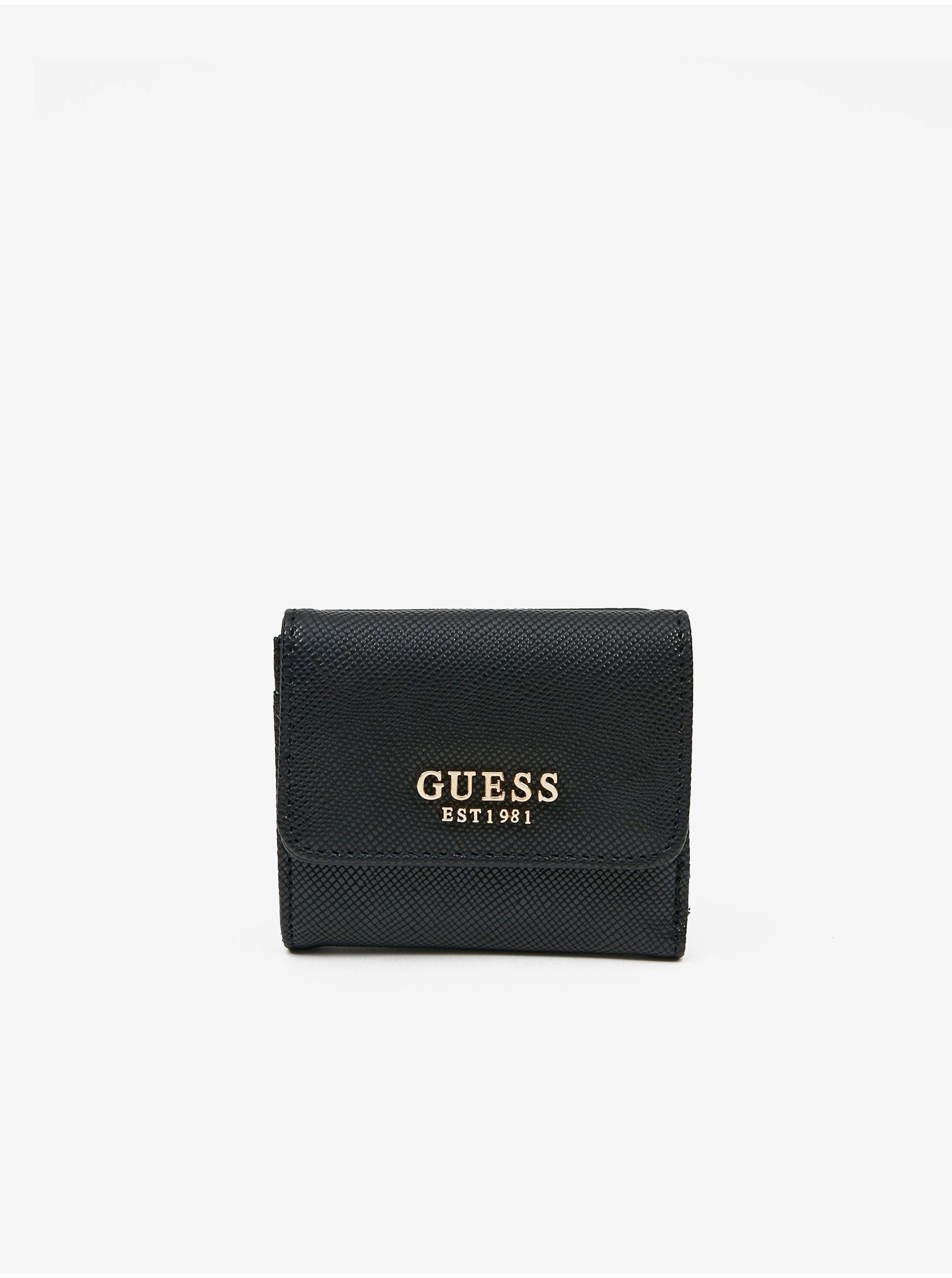 Lacno Čierna dámska malá peňaženka Guess Laurel
