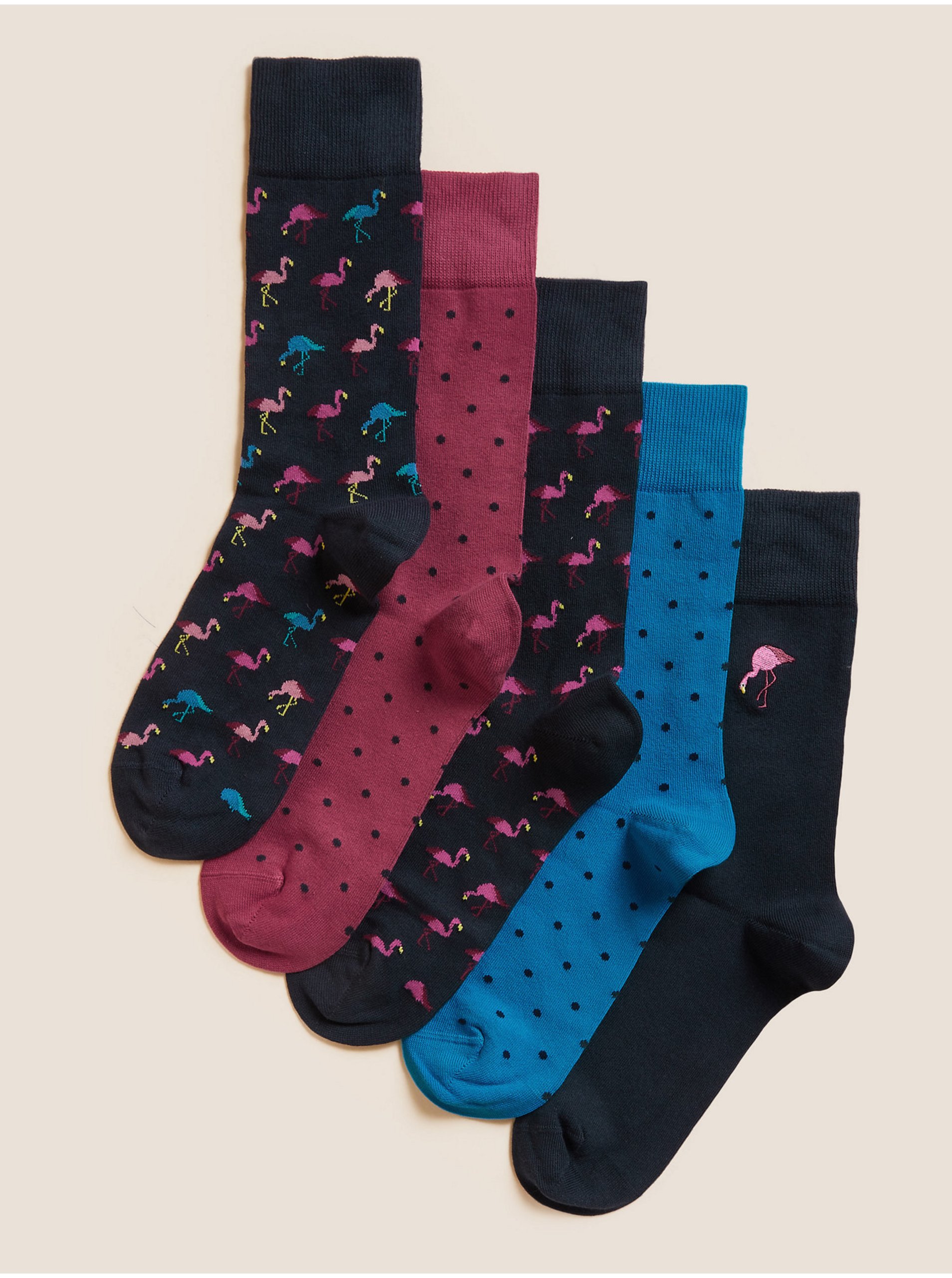 Lacno 5 párov rôznych druhov ponožiek s technológiou Cool & Fresh™ Marks & Spencer námornícka modrá