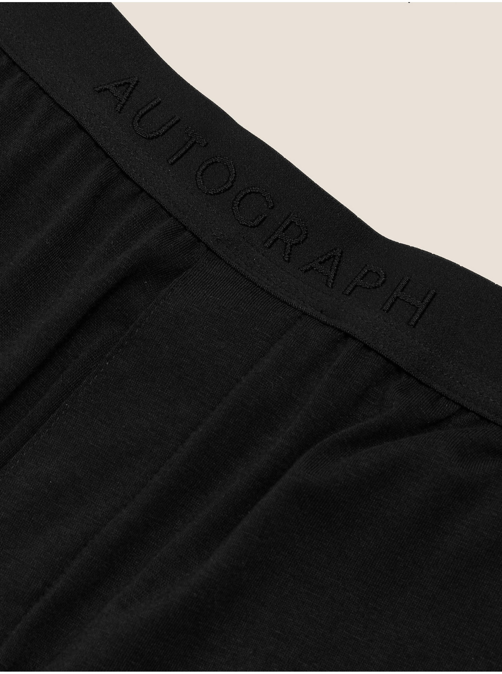Lacno Pyžamové nohavice Supersoft z prémiovej bavlny Marks & Spencer čierna