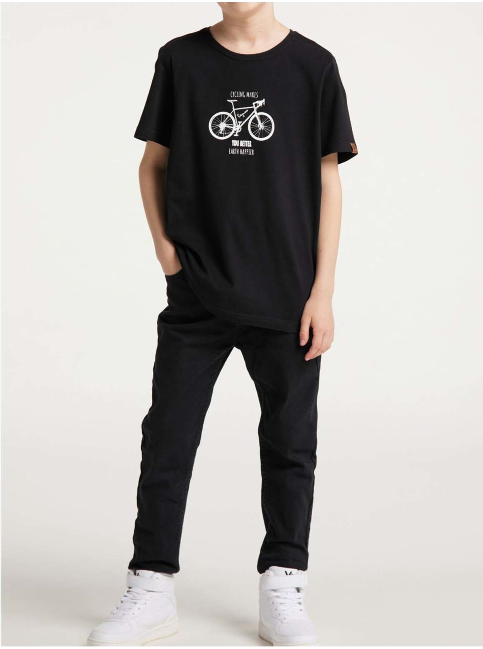Levně Černé klučičí tričko Ragwear Cyco