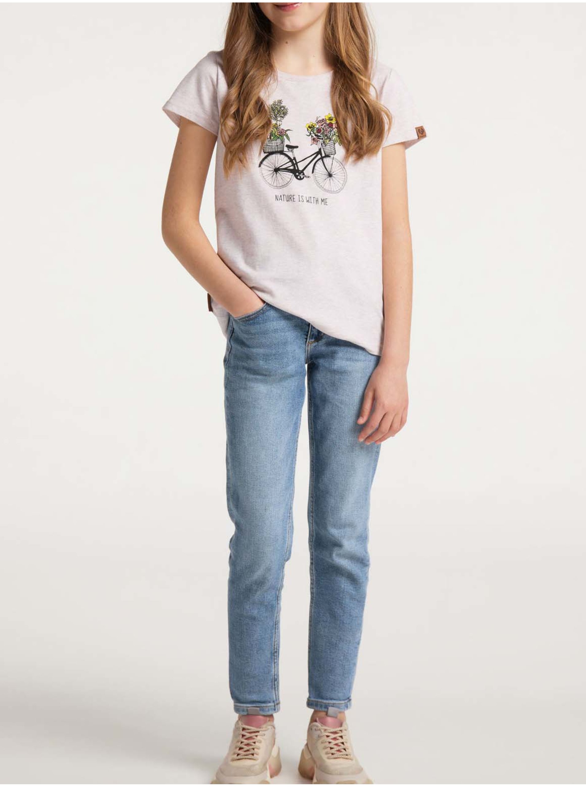 Levně Krémové holčičí tričko Ragwear Violka