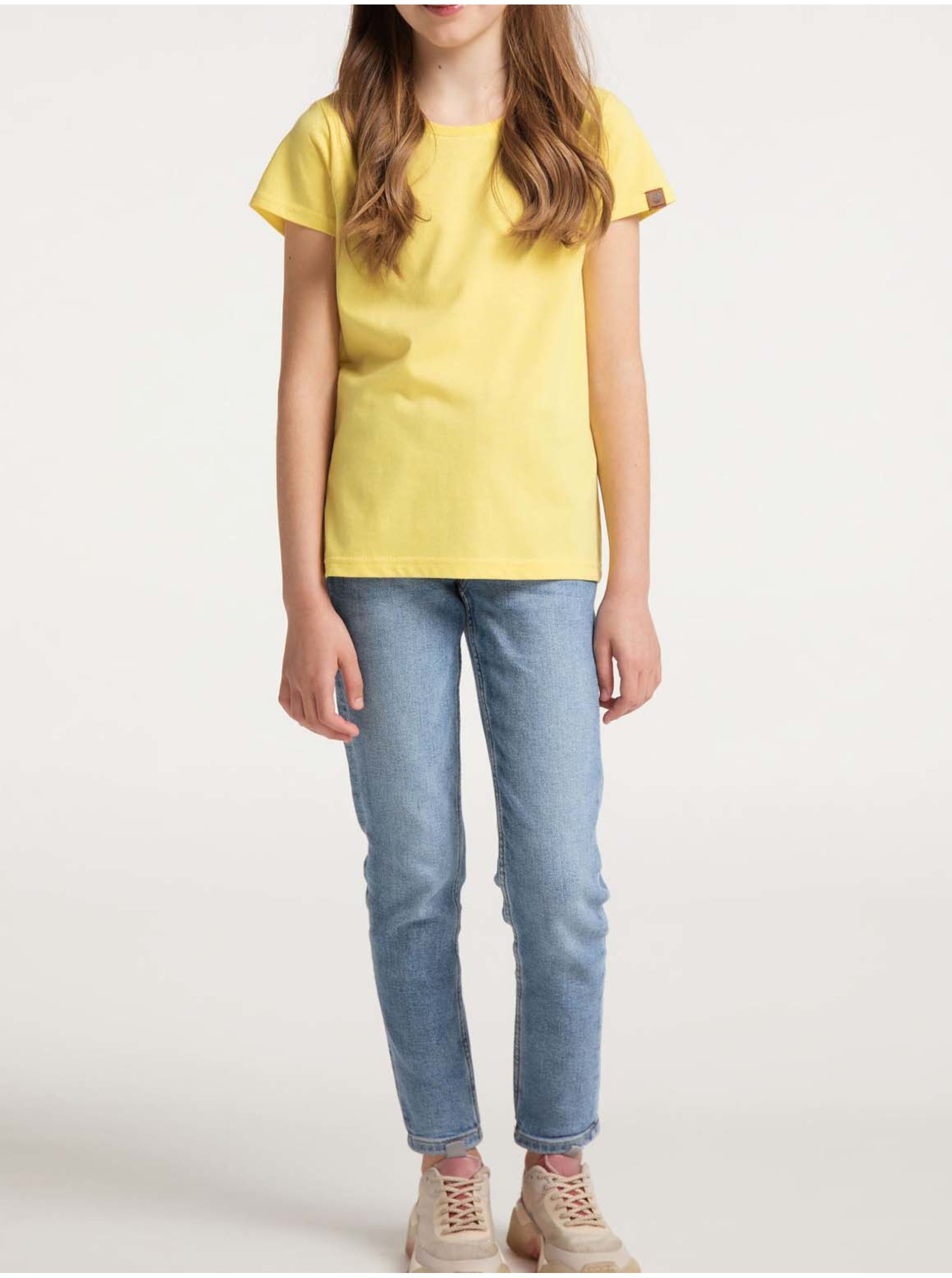 Lacno Žlté dievčenské basic tričko Ragwear Violka