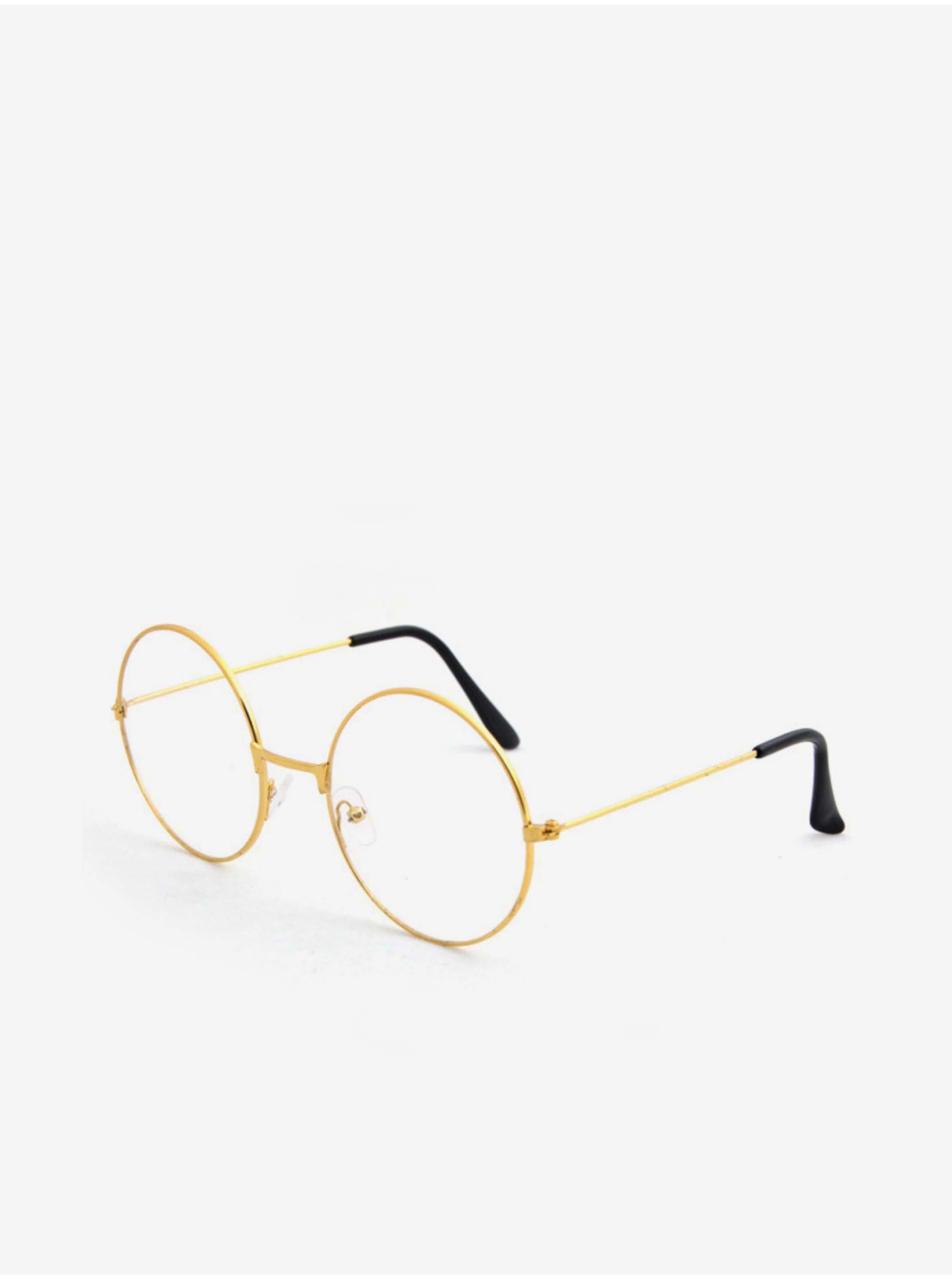 E-shop VeyRey Okuliare s čirými sklami lenonky Hahn zlaté