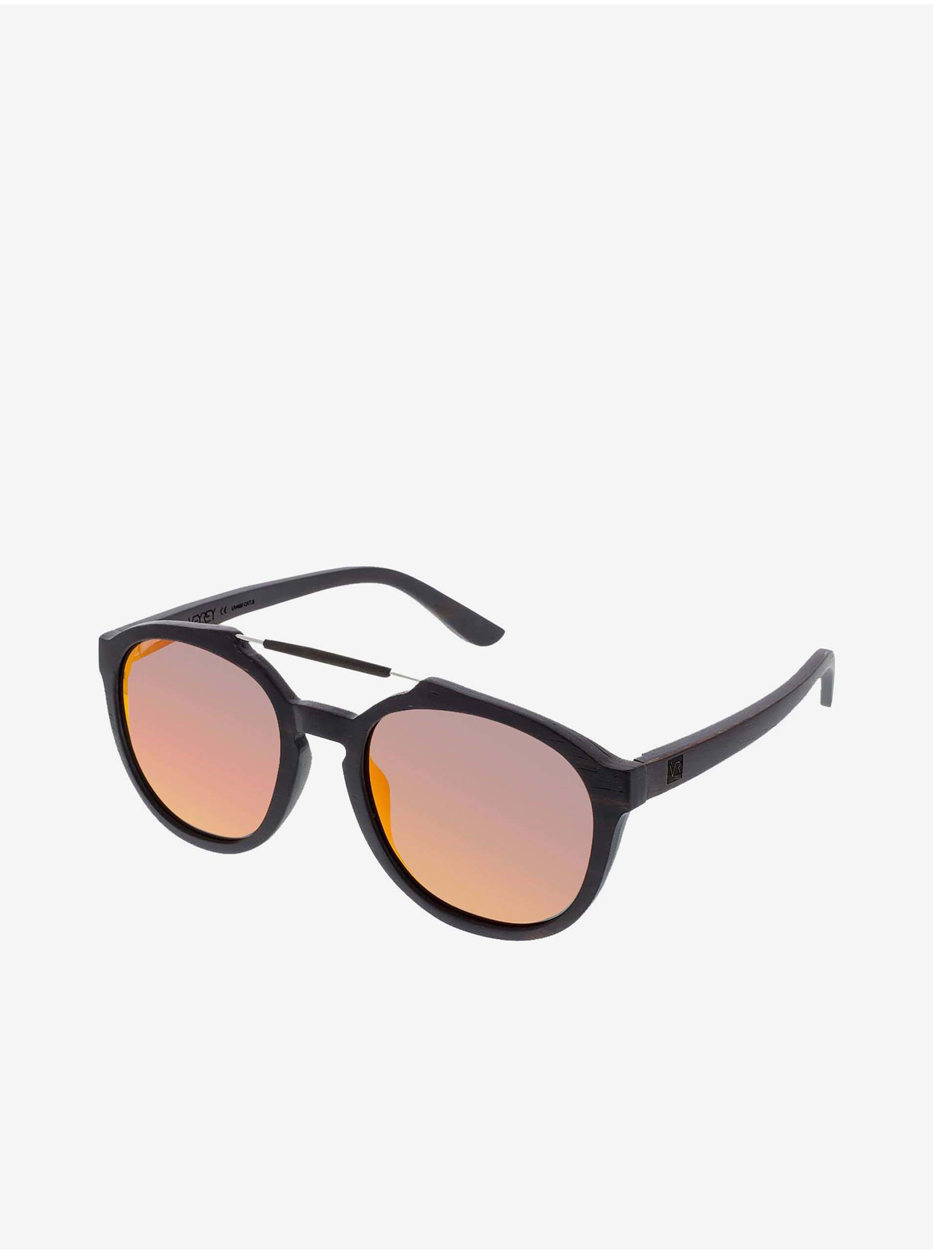 E-shop VeyRey Sluneční brýle dřevěné polarizační oválné Maple červené