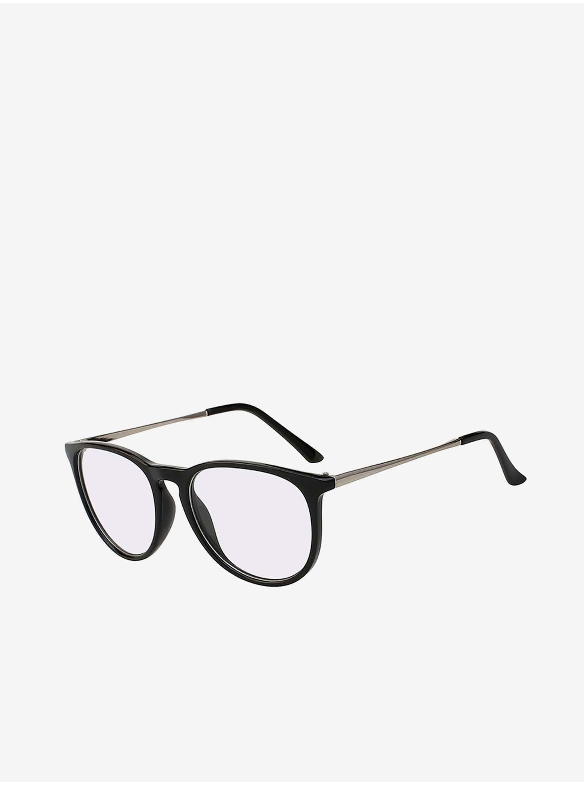 Levně VeyRey Brýle s čirými skly hranaté Bonham černé