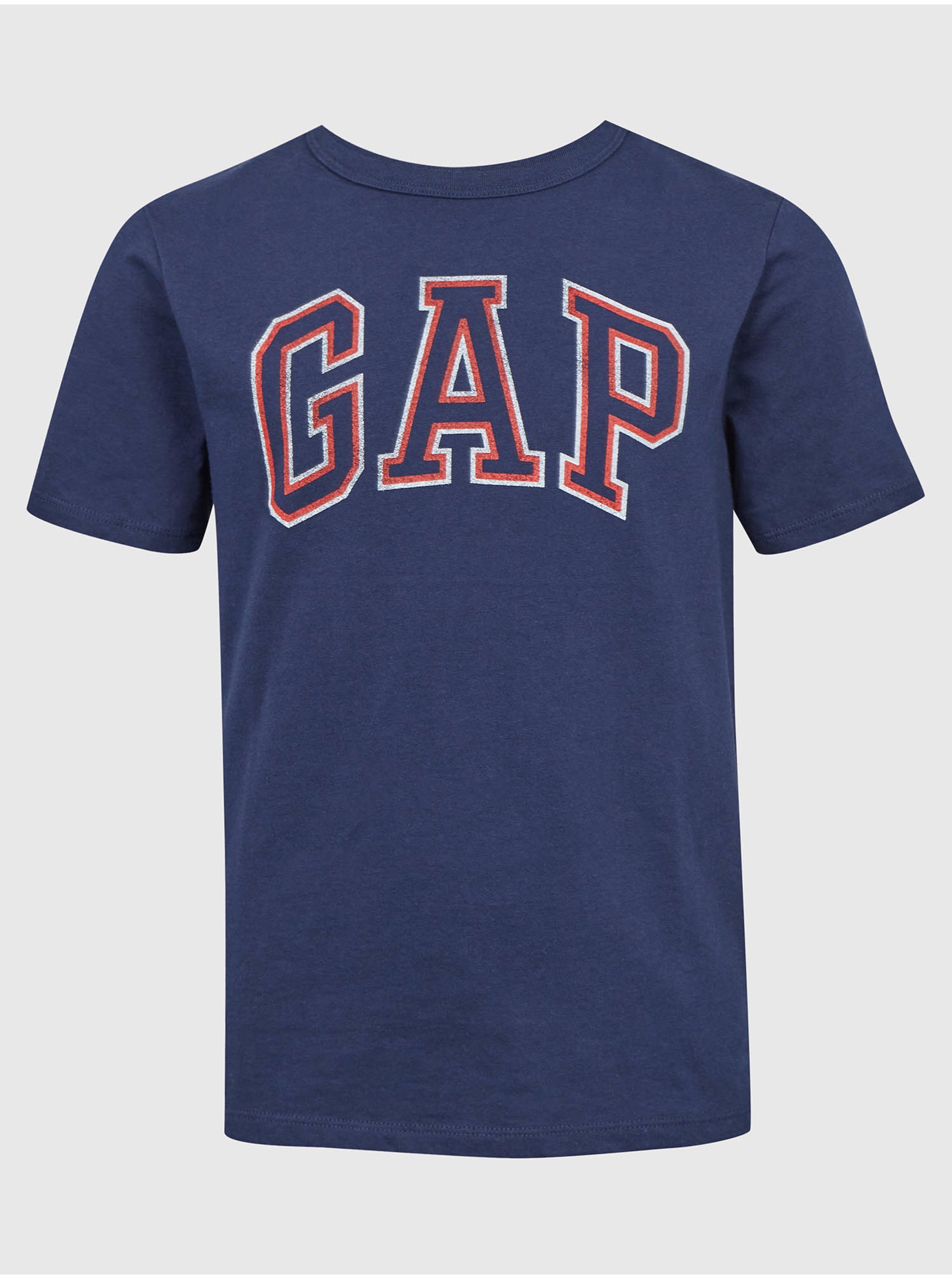 Levně Tmavě modré klučičí tričko GAP Logo t-shirt