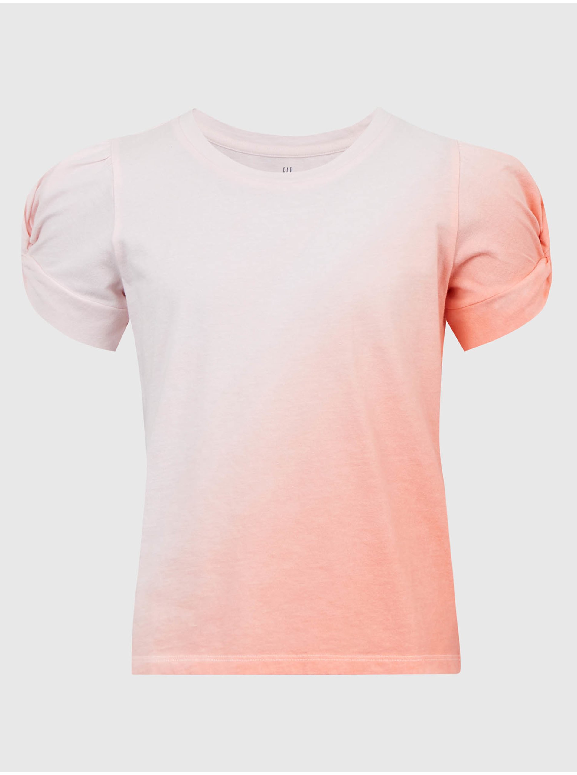 Lacno Ružové dievčenské tričko GAP ombré