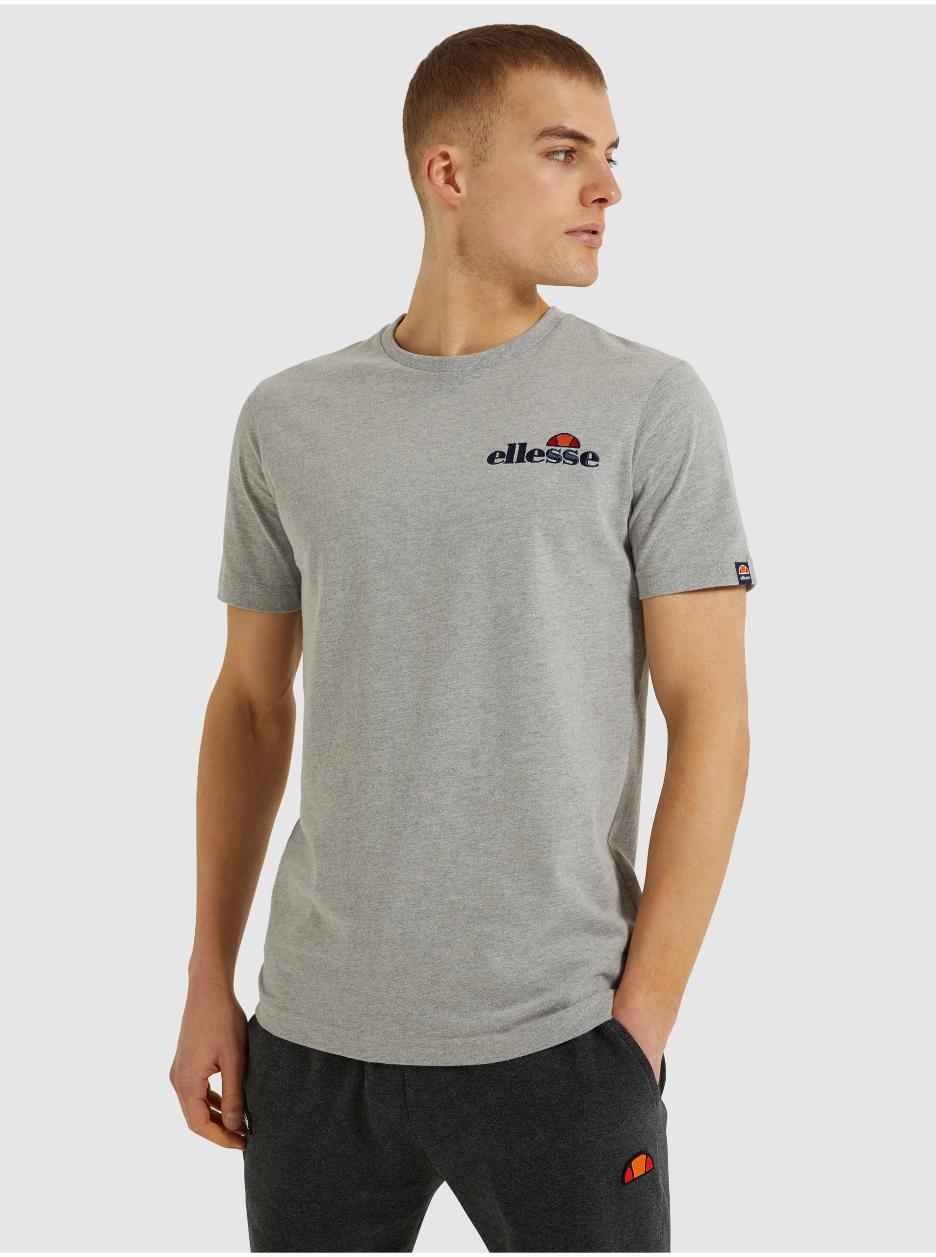 E-shop Šedé pánske melírované tričko Ellesse Voodoo