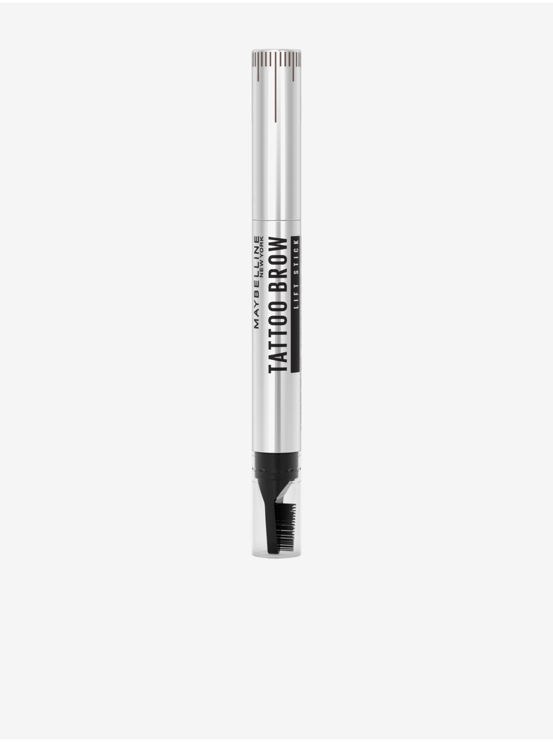 Levně Hnědá tužka na obočí s kartáčkem Maybelline New York Tattoo Brow Lift Medium (1 g)