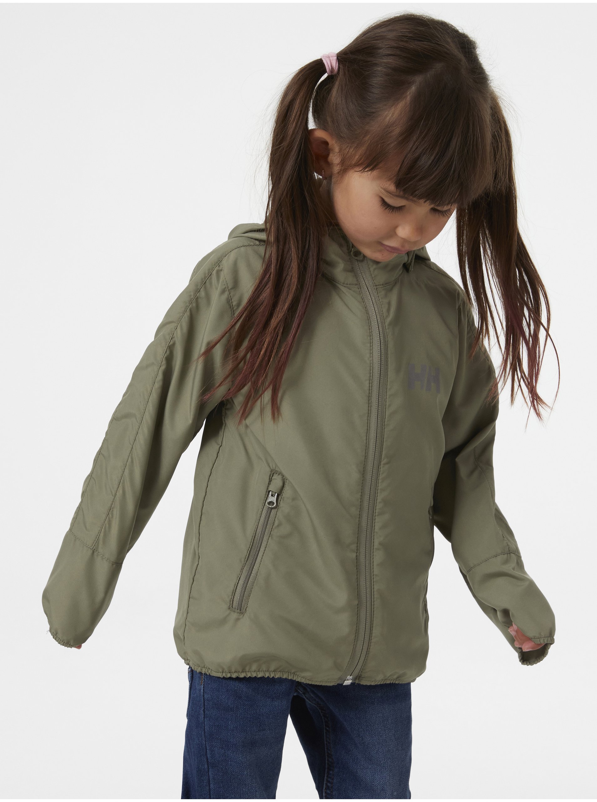 E-shop Zelená holčičí lehká bunda HELLY HANSEN