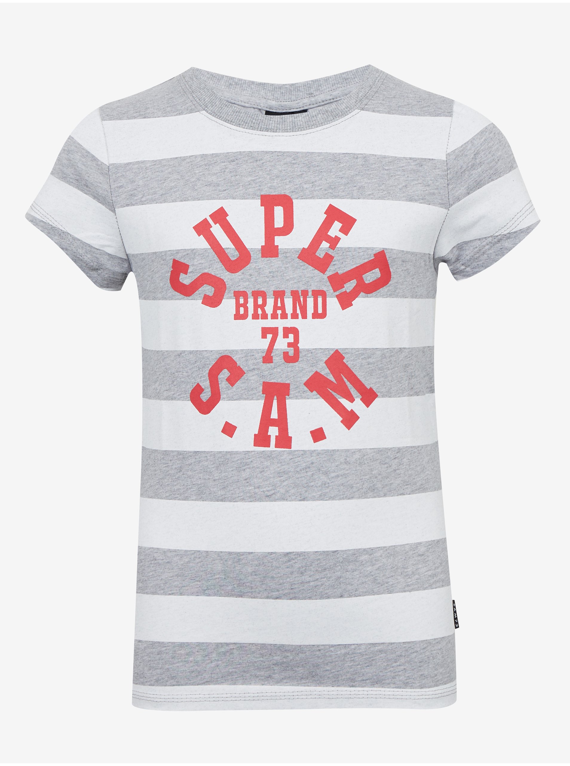 E-shop Bílo-šedé dětské pruhované tričko SAM 73 Siobhan