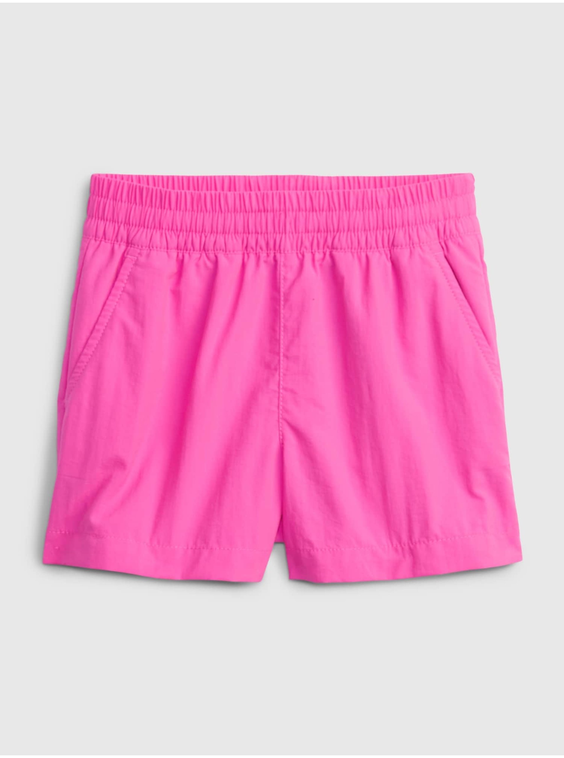 Lacno Ružové dievčenské šortky s pružným pásom GAP