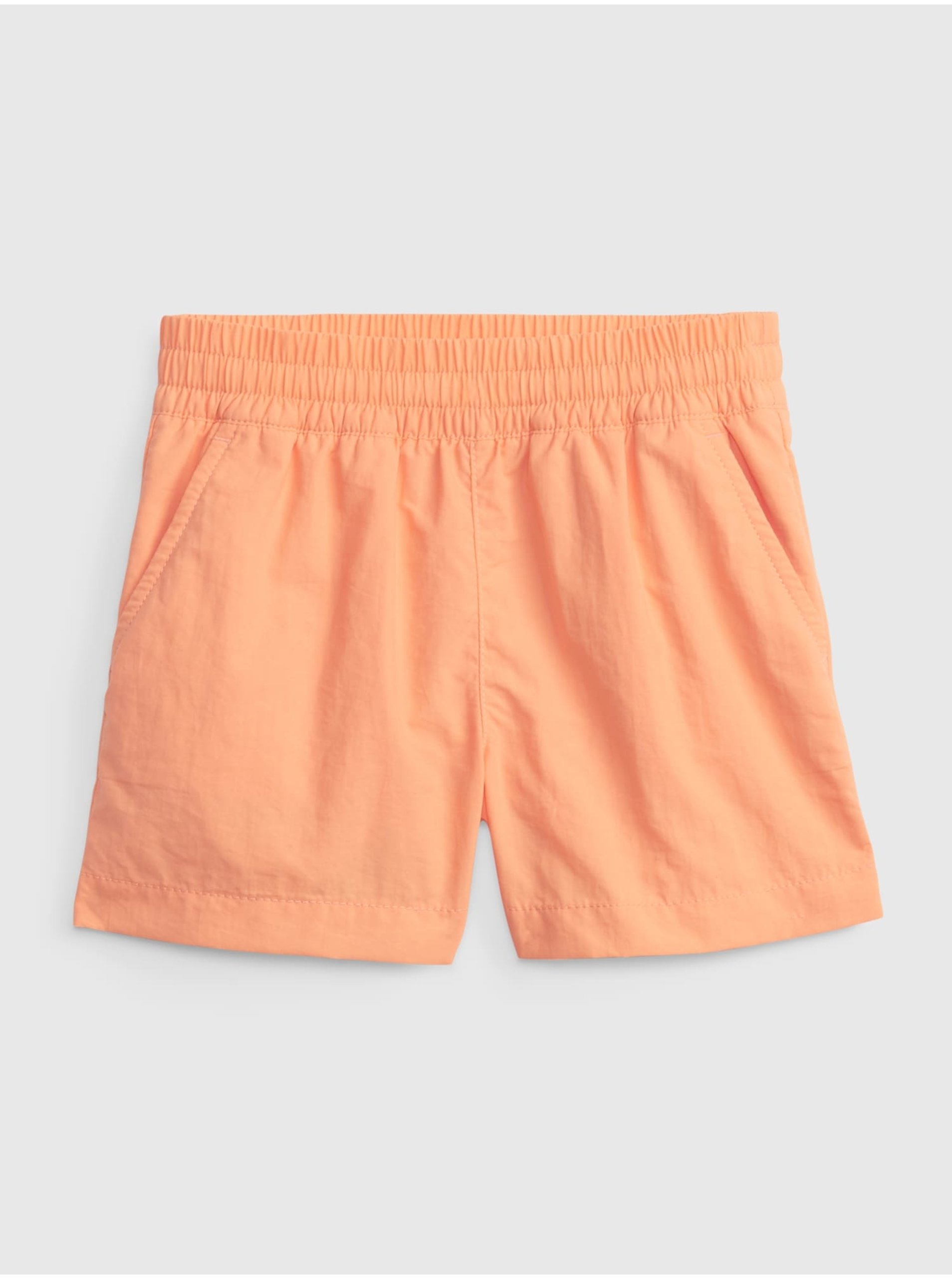 Lacno Oranžové dievčenské šortky pružným pásom GAP