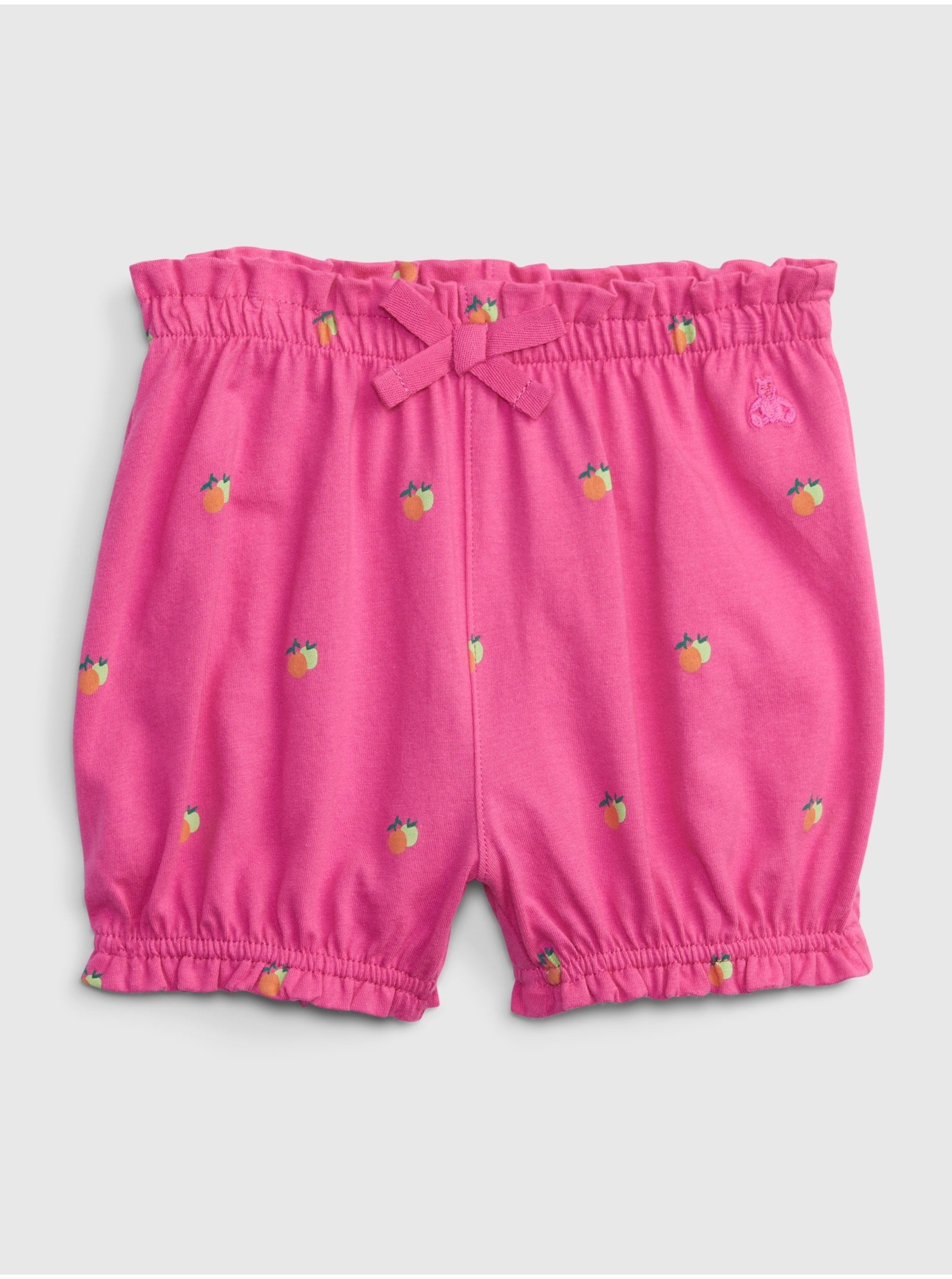 E-shop Ružové dievčenské šortky vzorované organic GAP