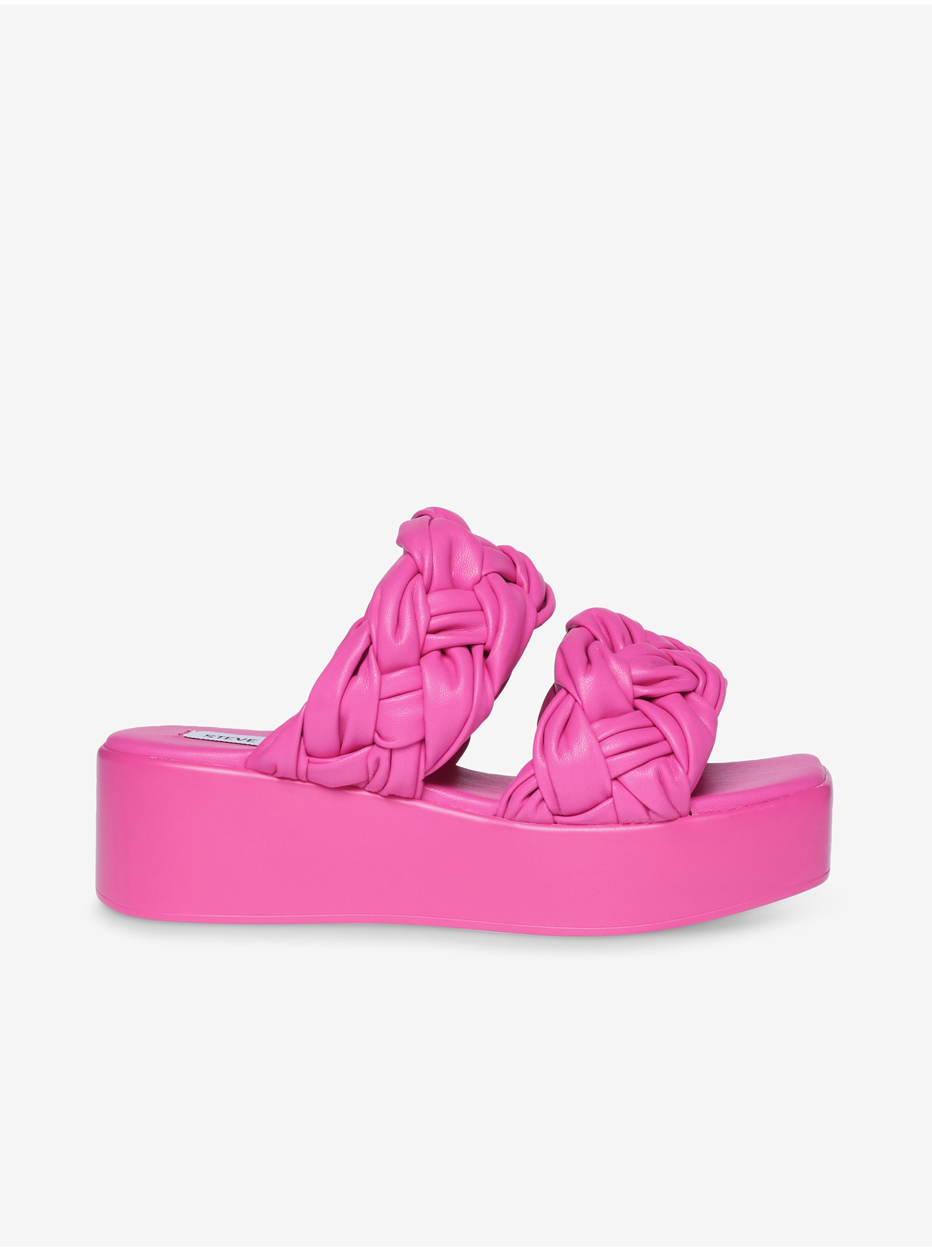 E-shop Tmavoružové dámske papuče na platforme Steve Madden Bazaar