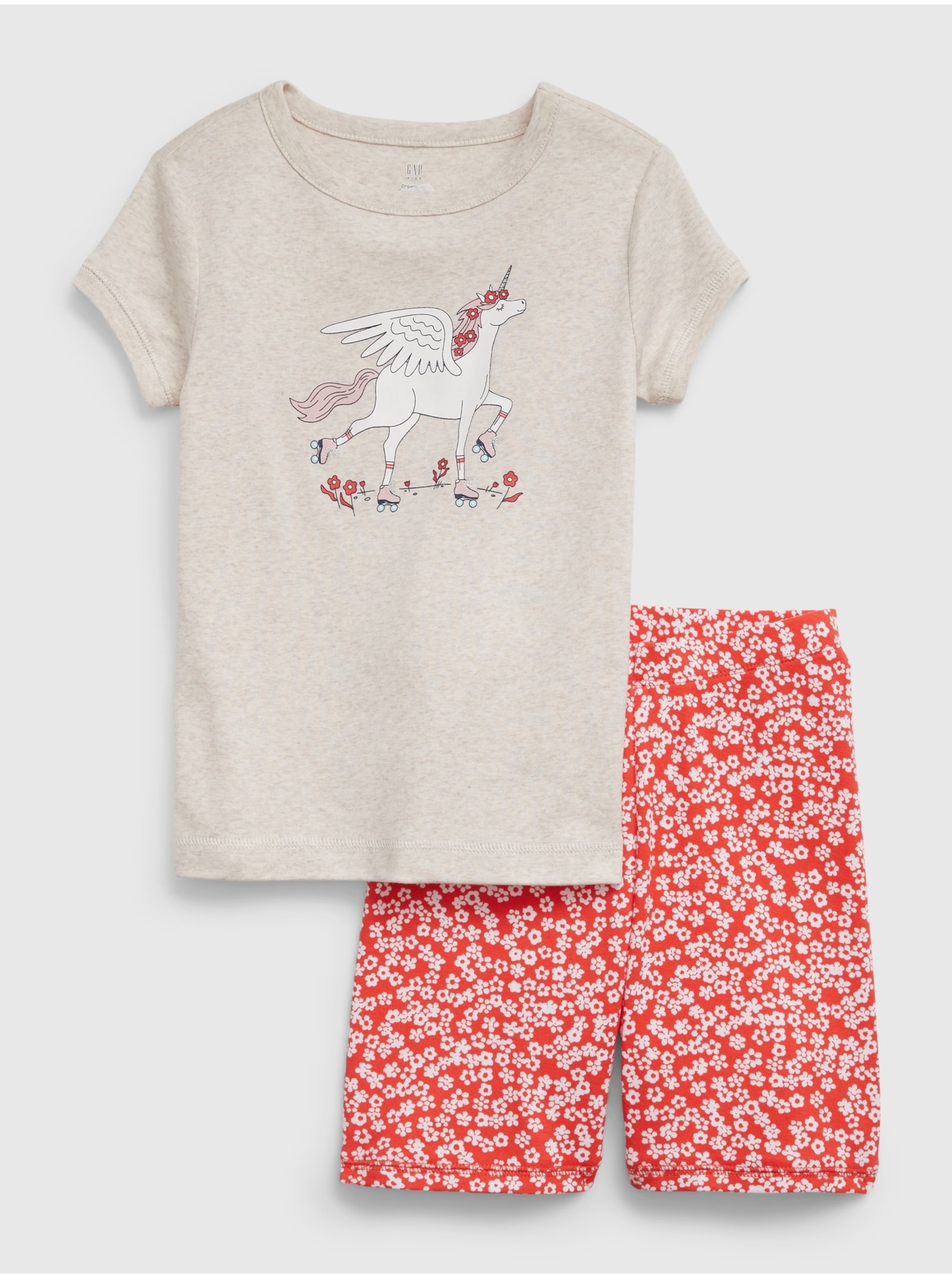 Levně Béžové dětské krátké pyžamo organic GAP