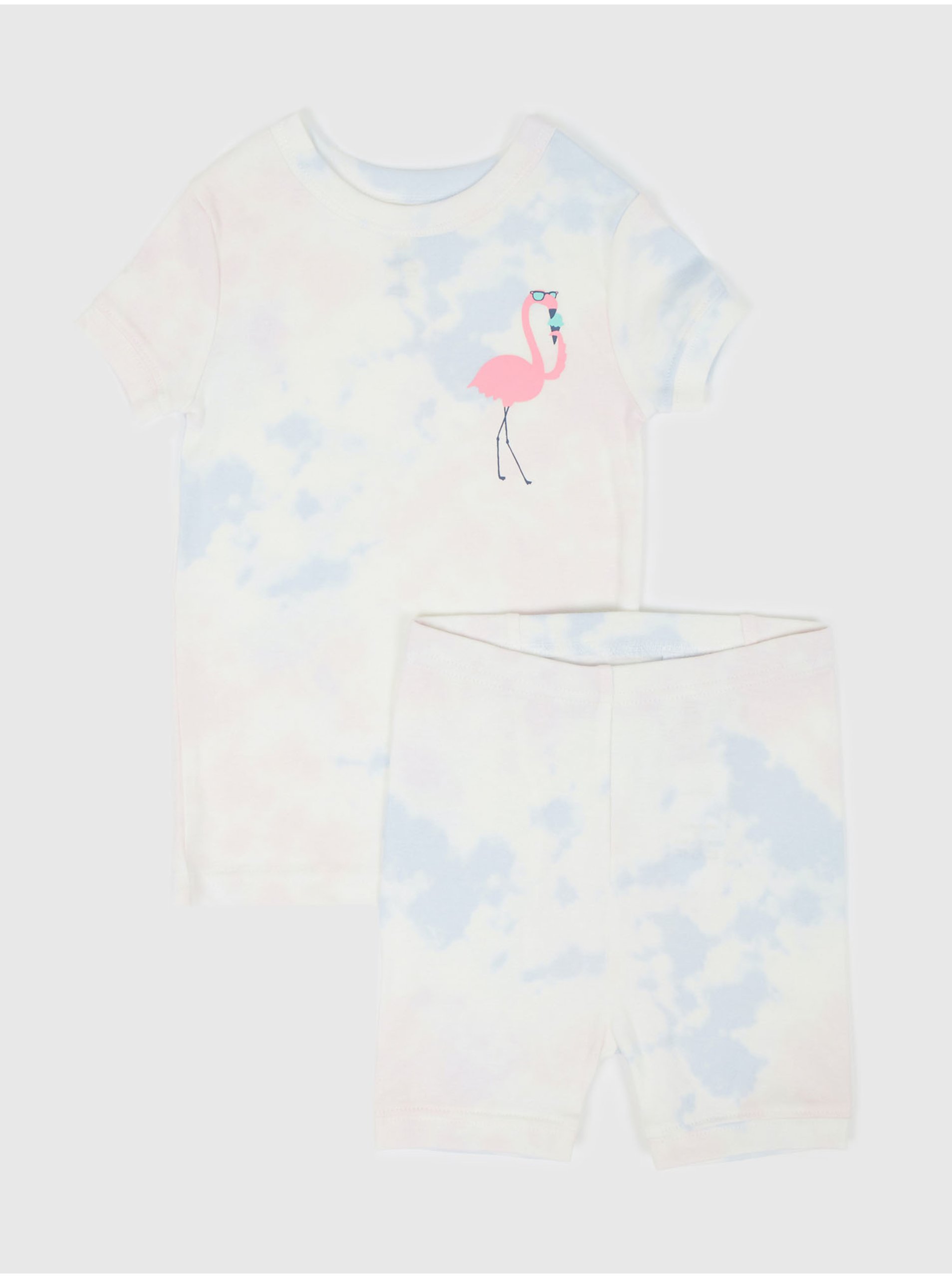 E-shop Bílé dětské krátké pyžamo organic GAP unisex