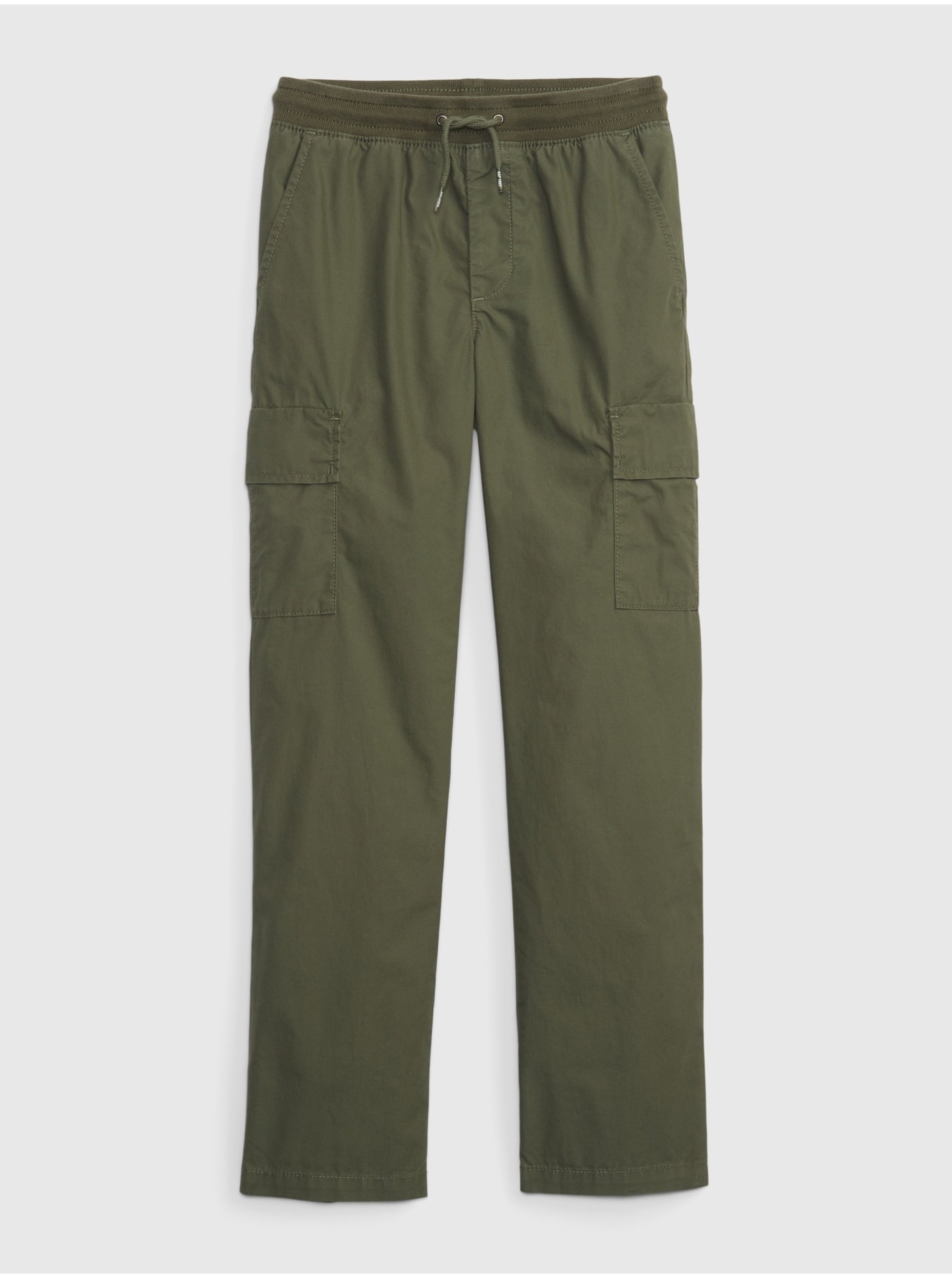Levně Zelené klučičí kalhoty kapasáče GAP