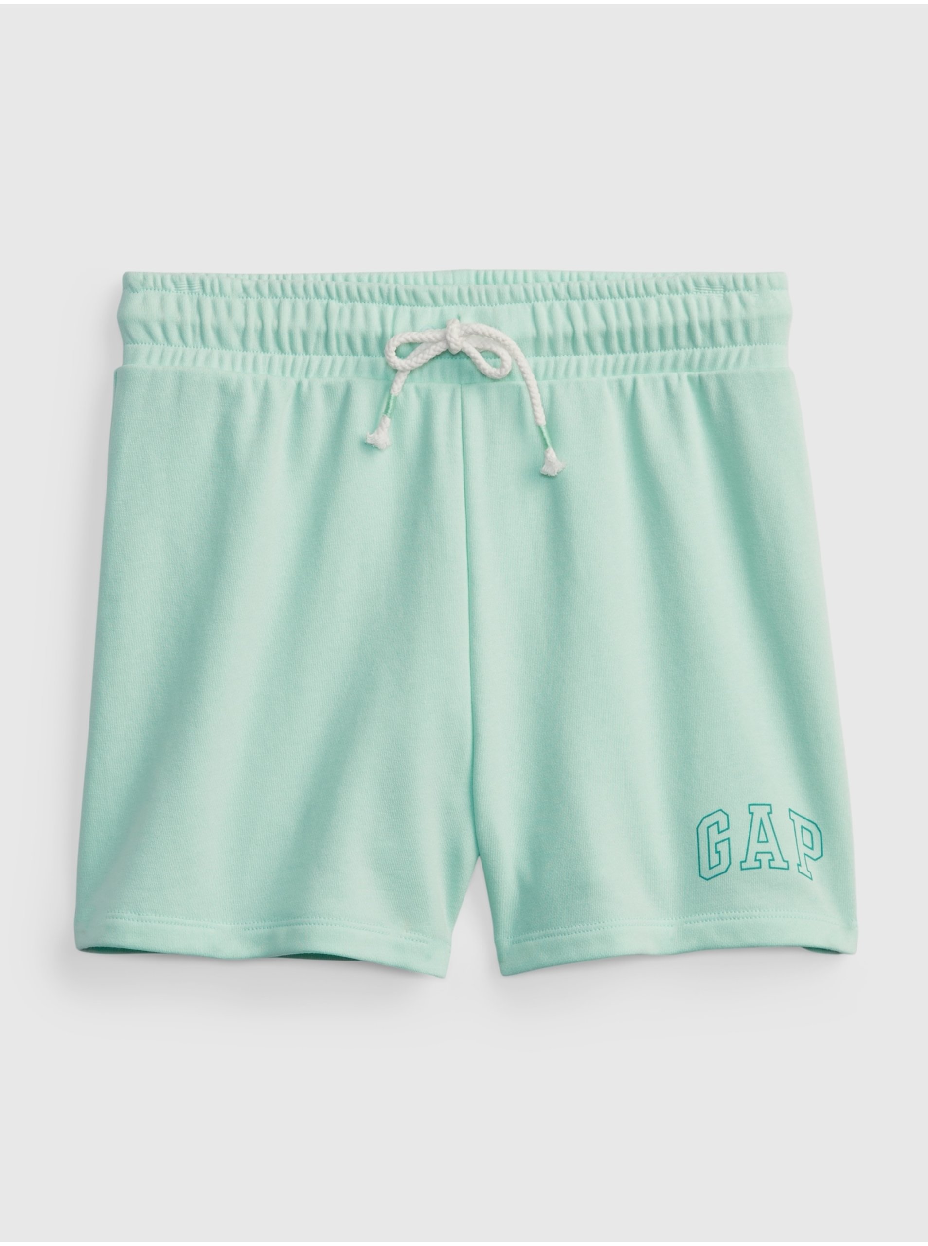 Lacno Zelené dievčenské šortky s logom GAP