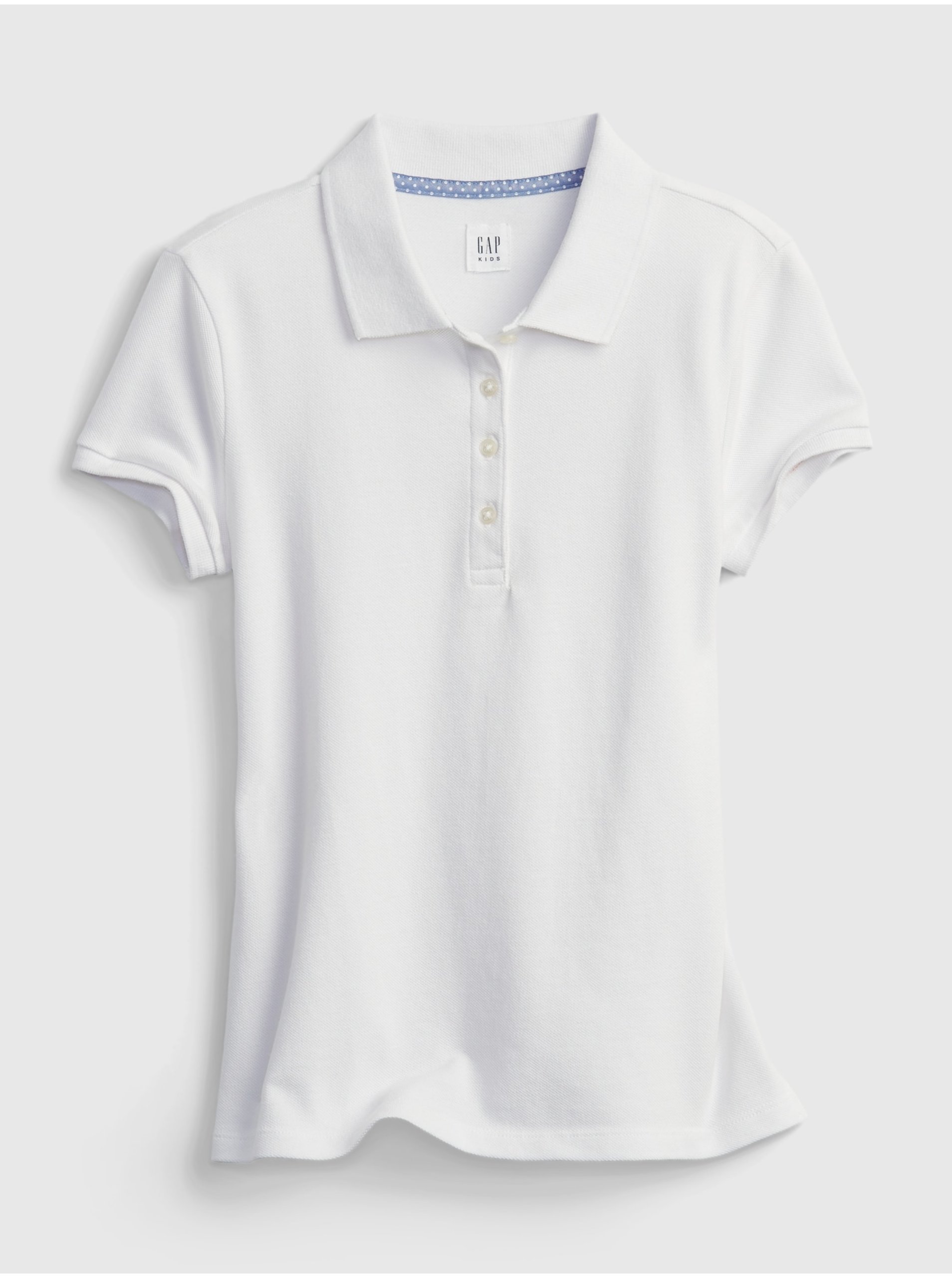 Lacno Biele dievčenské polo tričko organic GAP